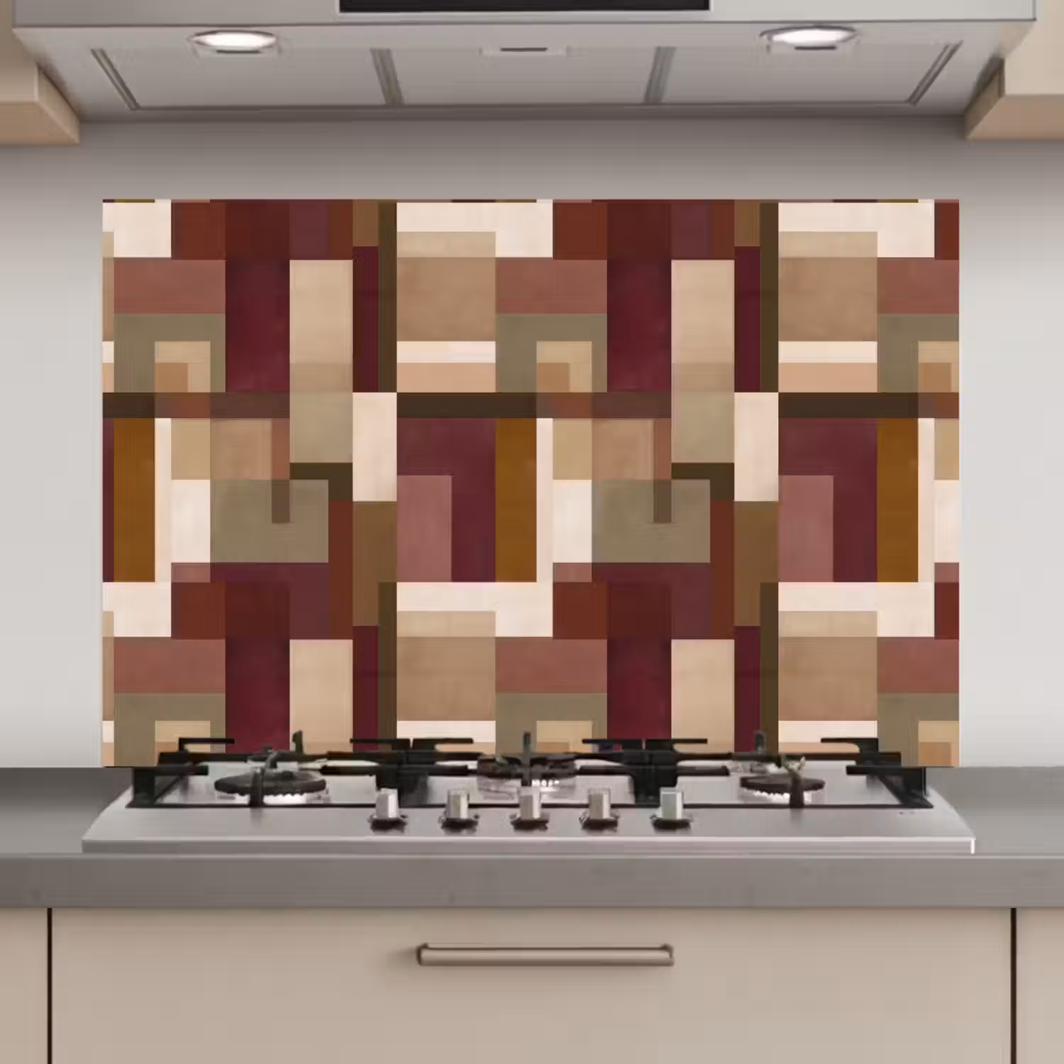 Modern - Geometrie - Kleurrijk keuken achterwand spatscherm klein 900 -3d_website