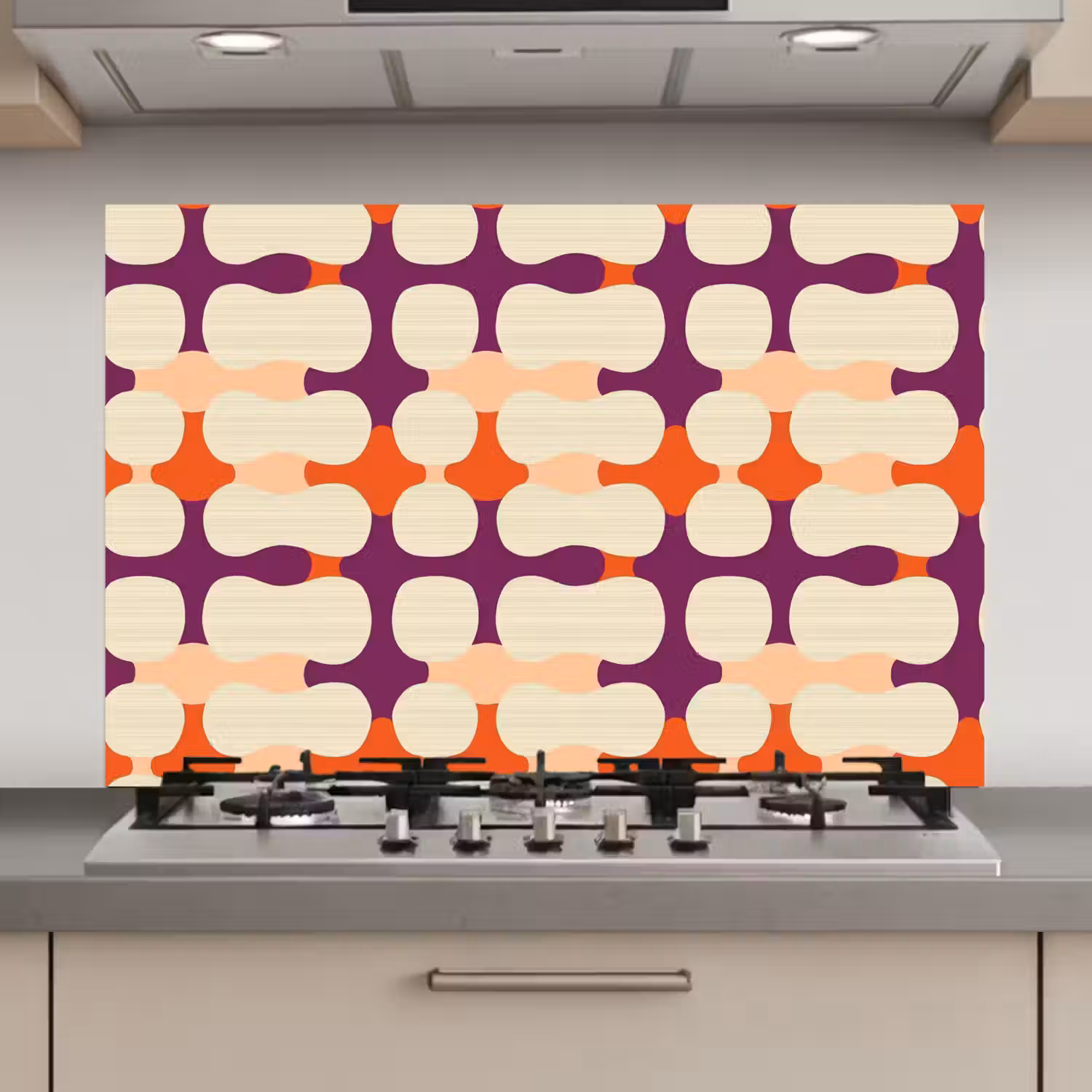 Modern - Patroon - Kleurrijk keuken achterwand spatscherm klein 900 -3d_website