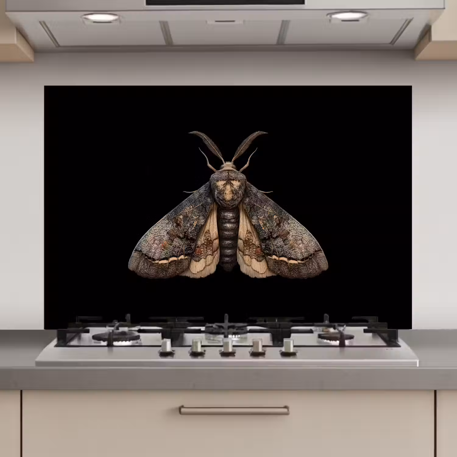 Mot - Bladachtig - Grijs keuken achterwand spatscherm klein -3d_website