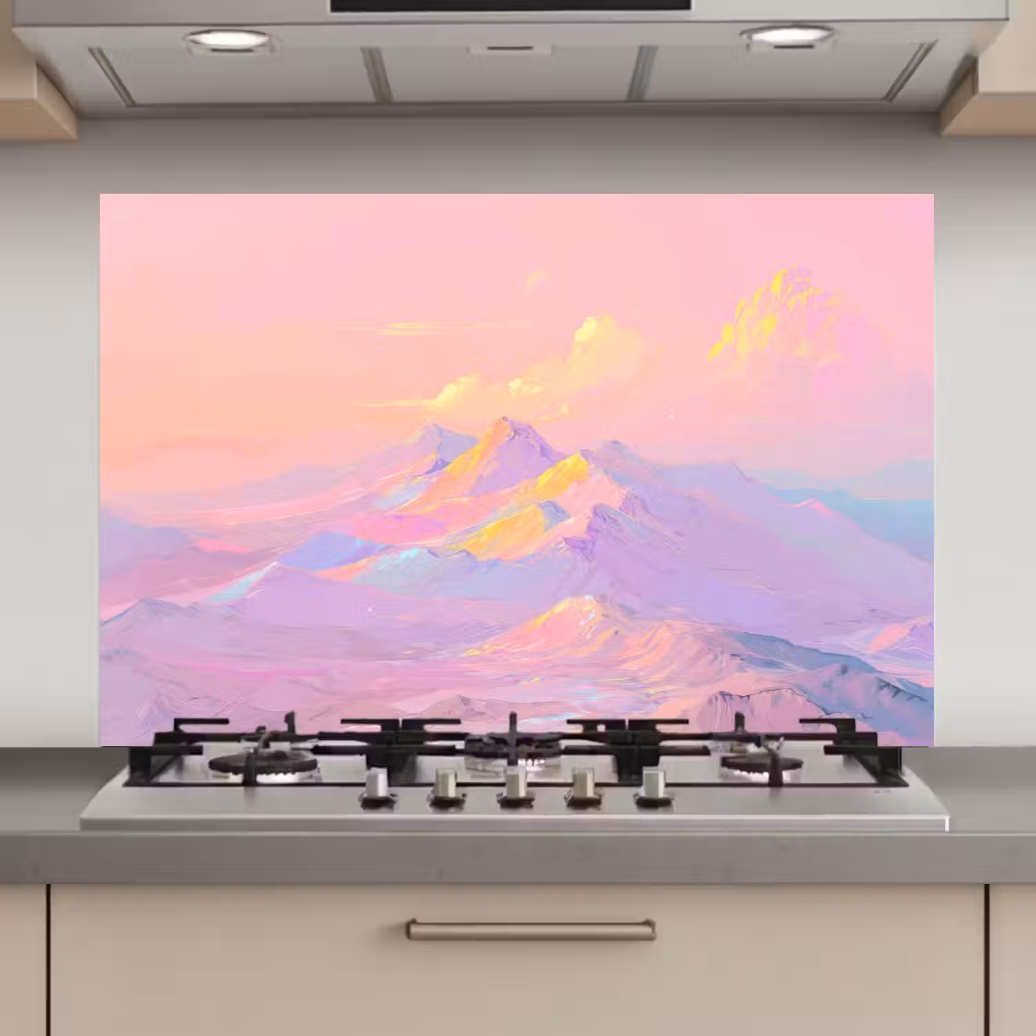 Bergtoppen - Wolken - Dromerig keuken achterwand spatscherm klein -3d_website