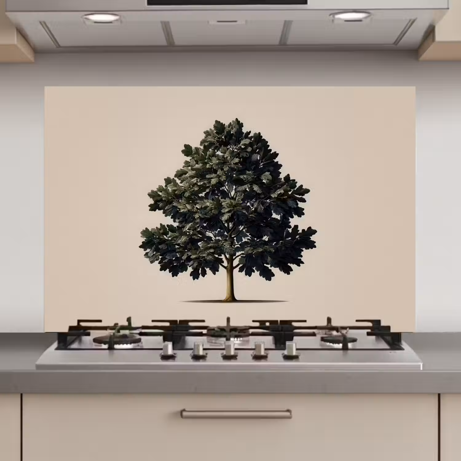 Eikenboom - Schaduw - Egaal keuken achterwand spatscherm klein -3d_website