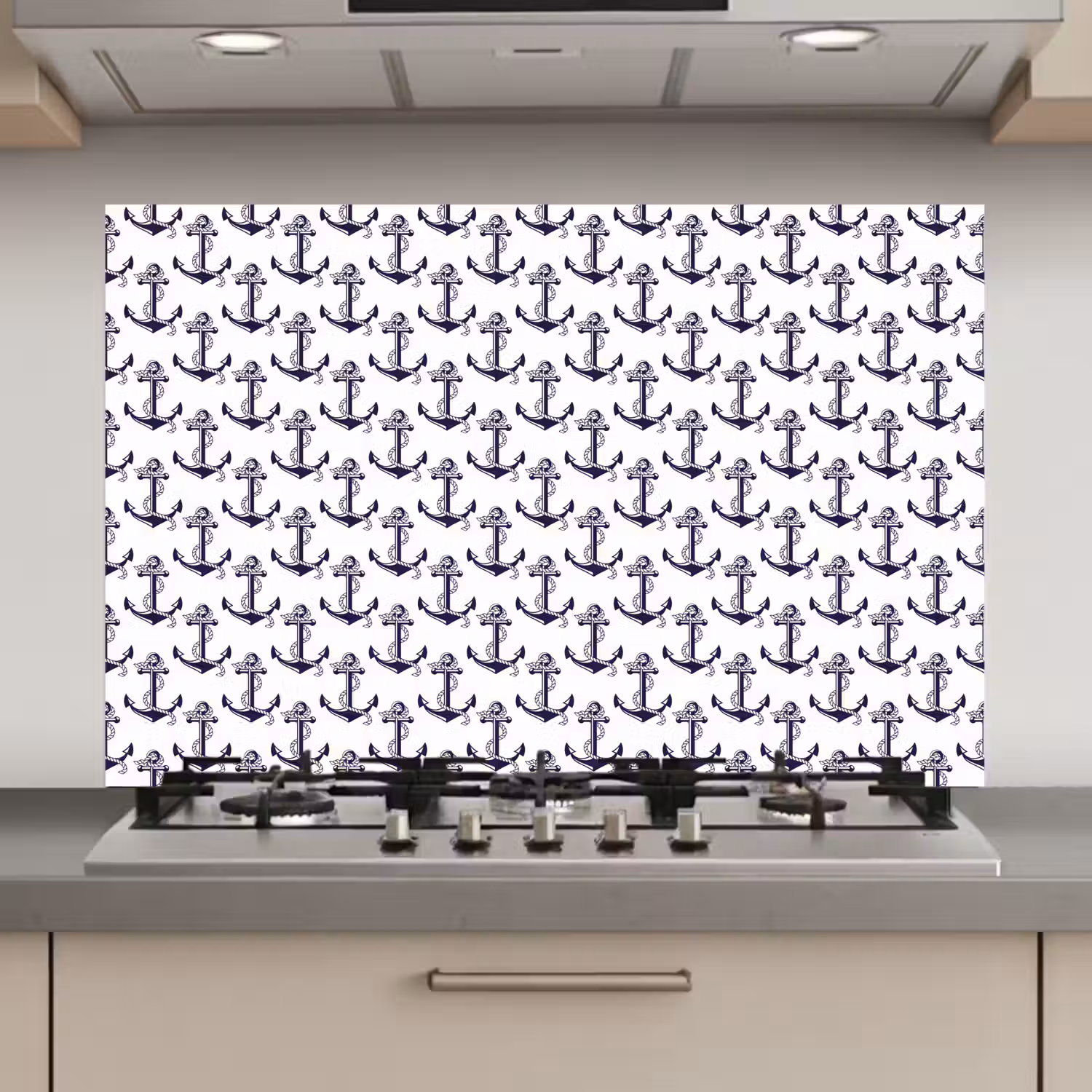 Oceaan - Anker - Blauw - Wit keuken achterwand spatscherm klein 900 -3d_website