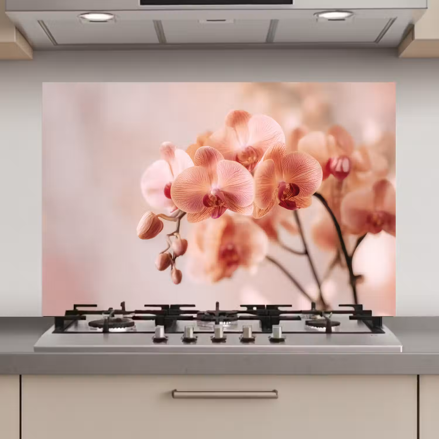 Orchidee - Bloemen - Roze - Bloemblaadjes keuken achterwand spatscherm klein -3d_website