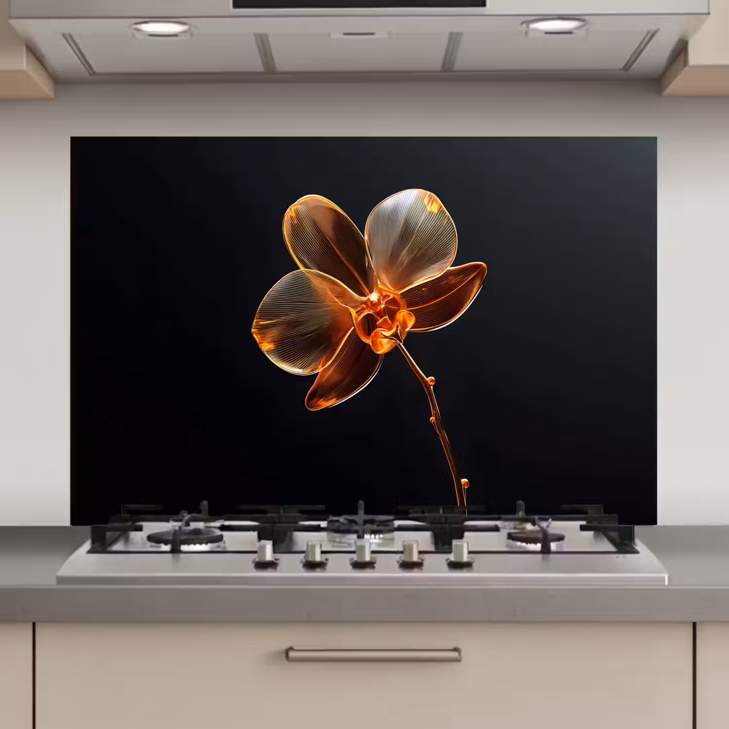 Orchidee - Doorzichtig - Bloem keuken achterwand spatscherm klein -3d_website