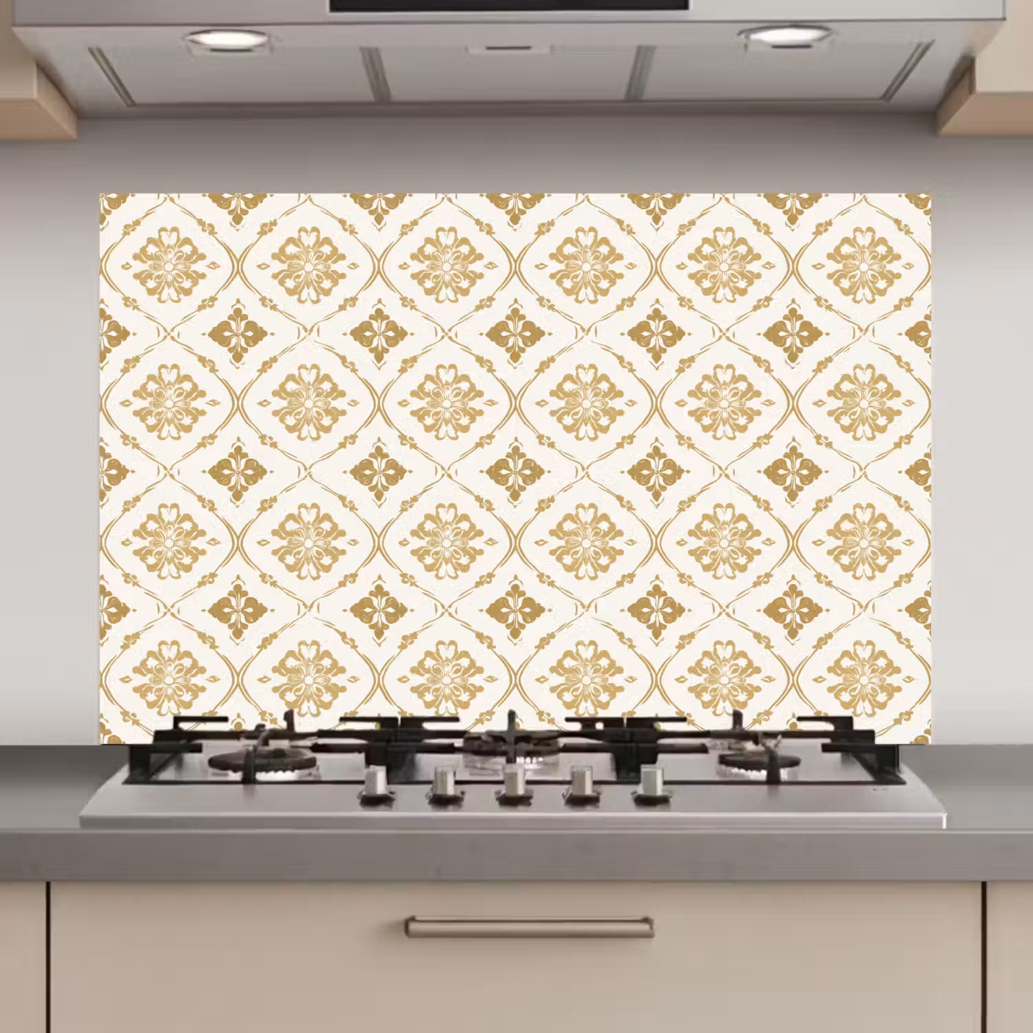 Ornament - Klassiek - Goud keuken achterwand spatscherm klein 900 -3d_website