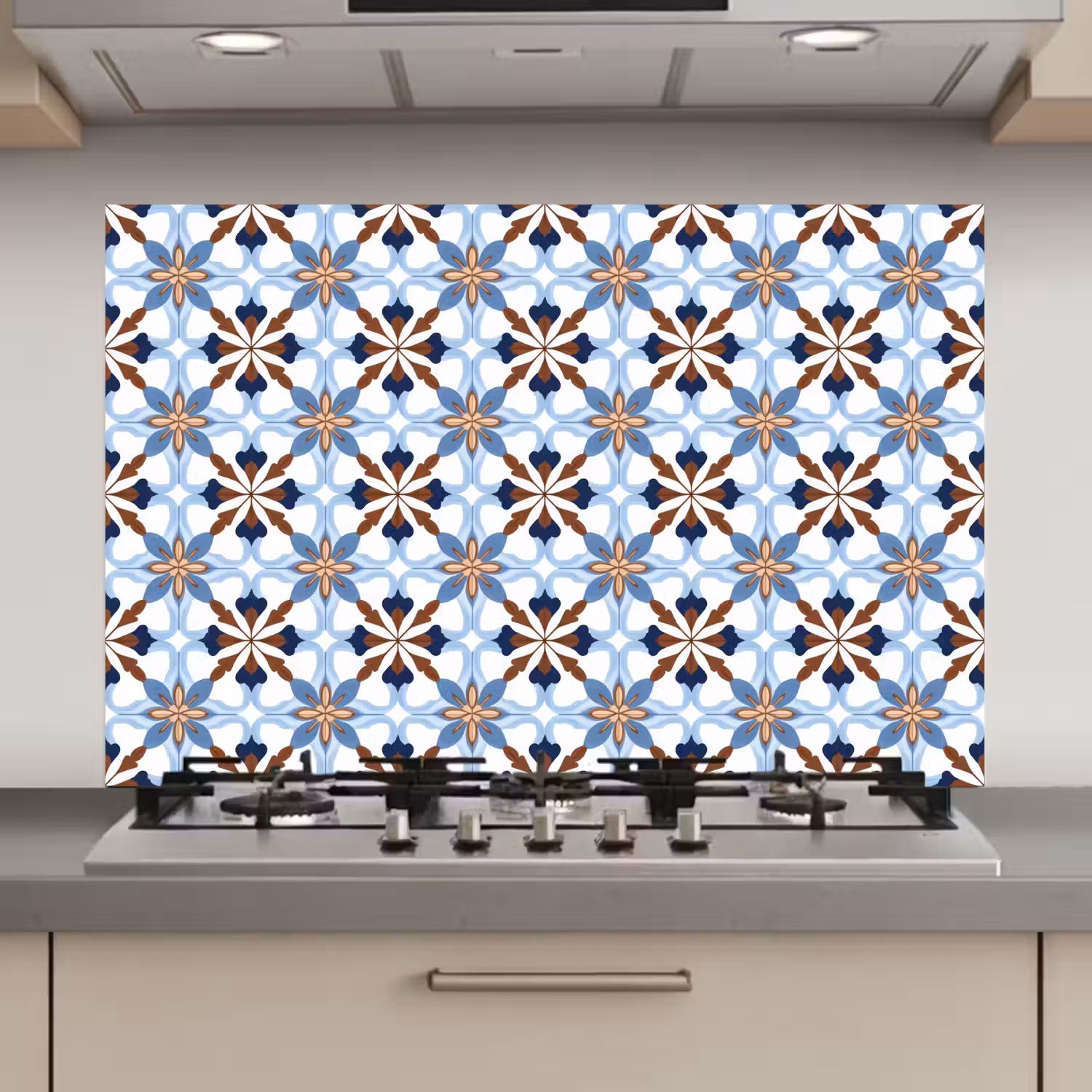 Ornament - Tegel - Kleurrijk keuken achterwand spatscherm klein 900 -3d_website