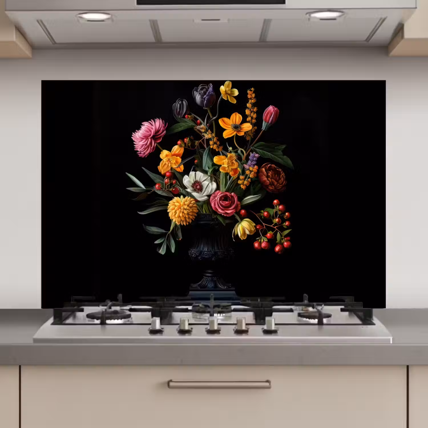 Sierlijk - Boeket - Bladeren keuken achterwand spatscherm klein -3d_website
