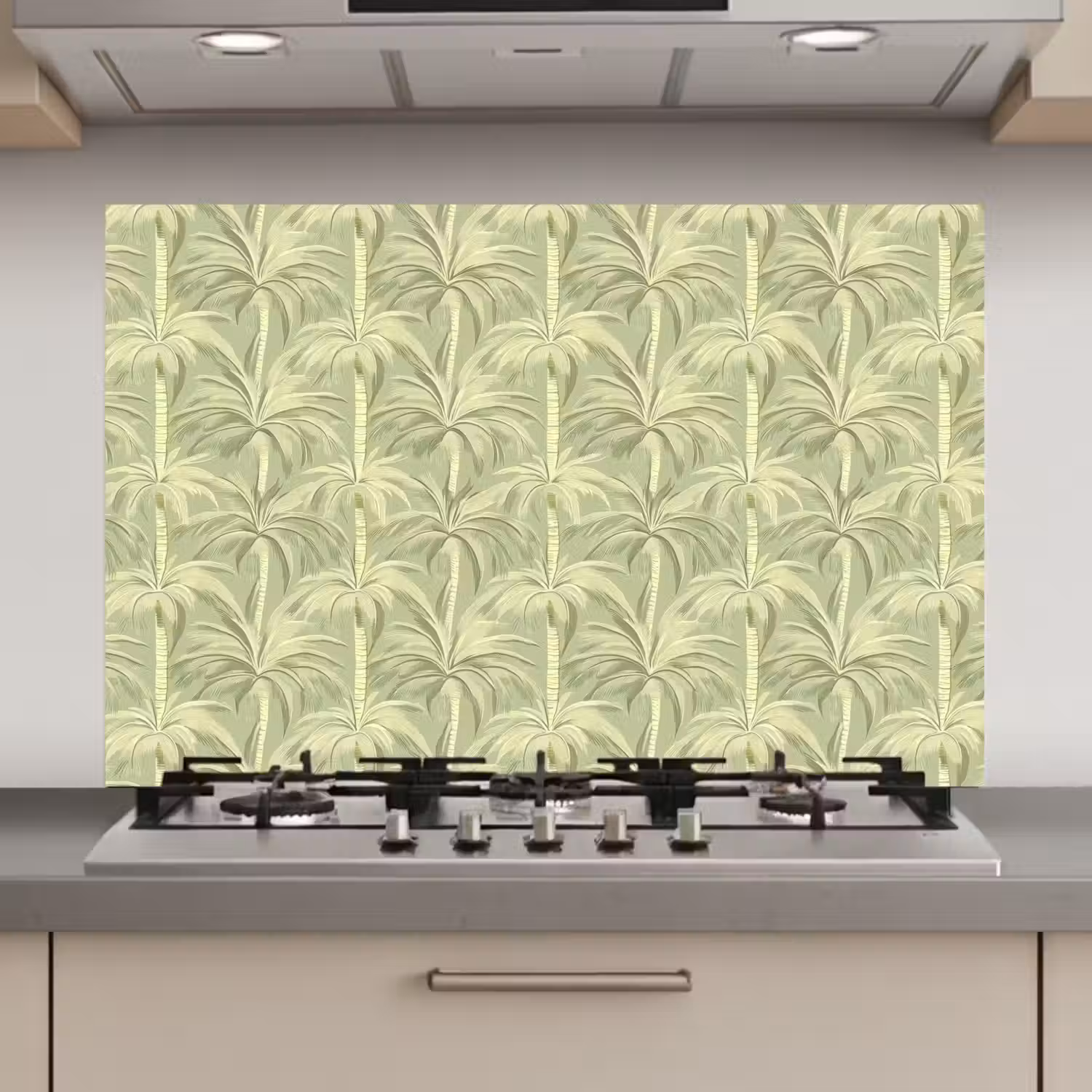 Palmwoud - Tropisch - Groen keuken achterwand spatscherm klein 900 -3d_website