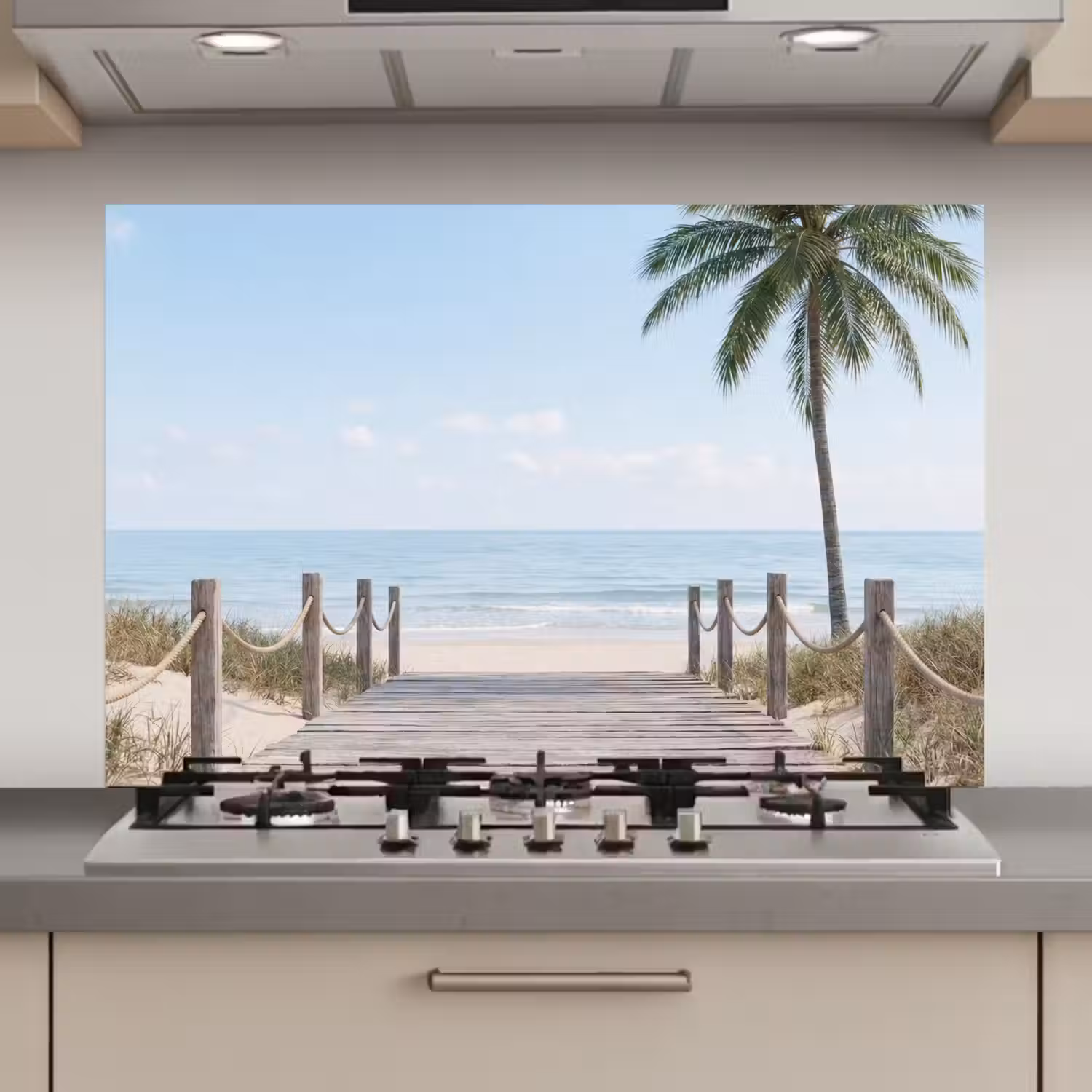 Palmbomen - Pad - Horizon keuken achterwand spatscherm klein -3d_website