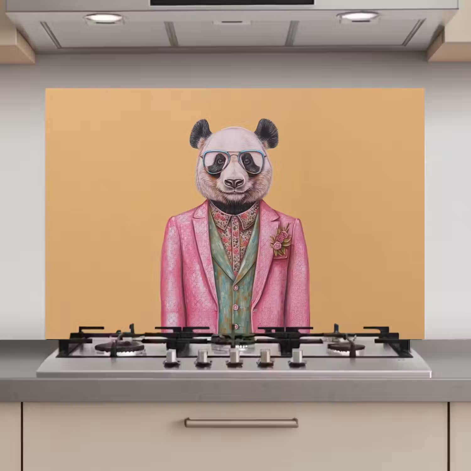Panda - Pak - Zonnebril - Blauw keuken achterwand spatscherm klein -3d_website