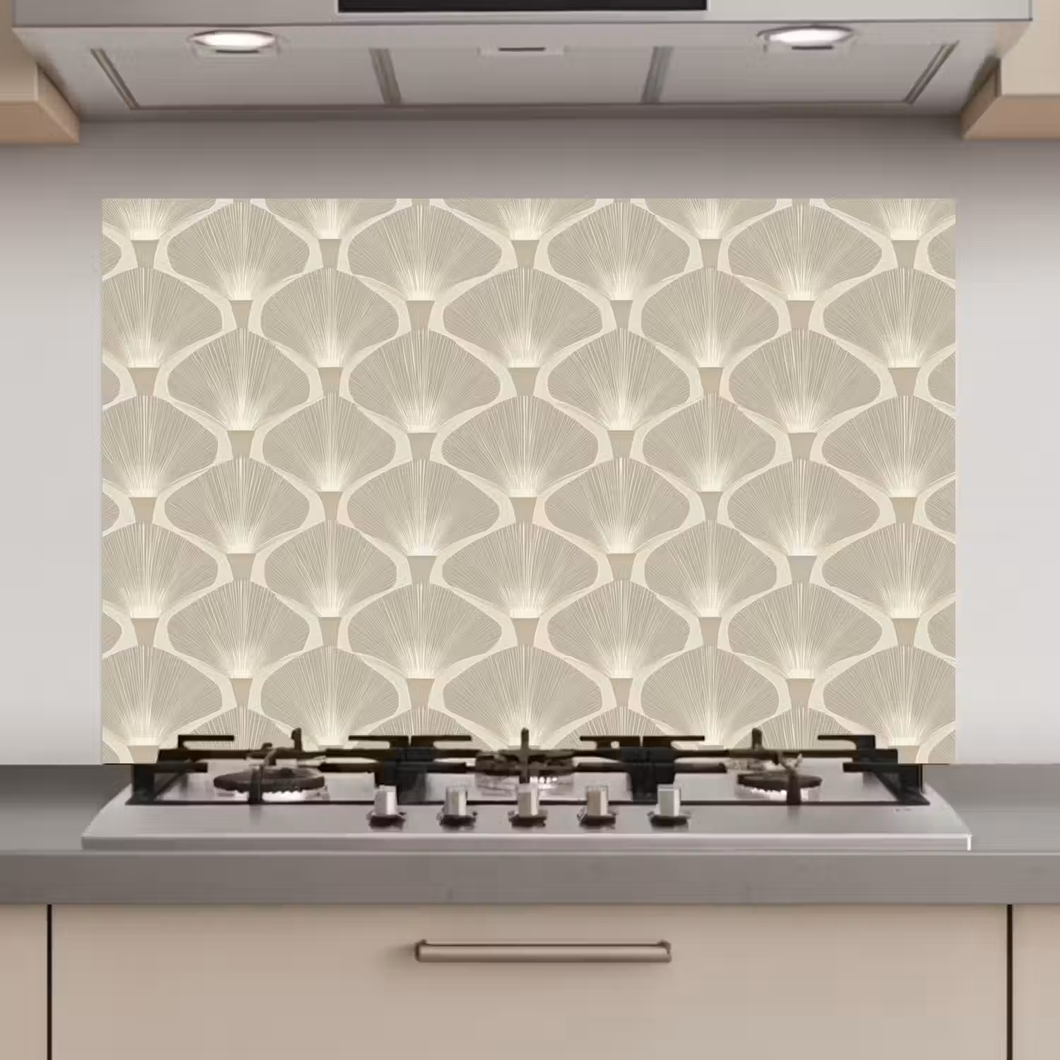 Paneel - Ginkgo - Zand keuken achterwand spatscherm klein 900 -3d_website
