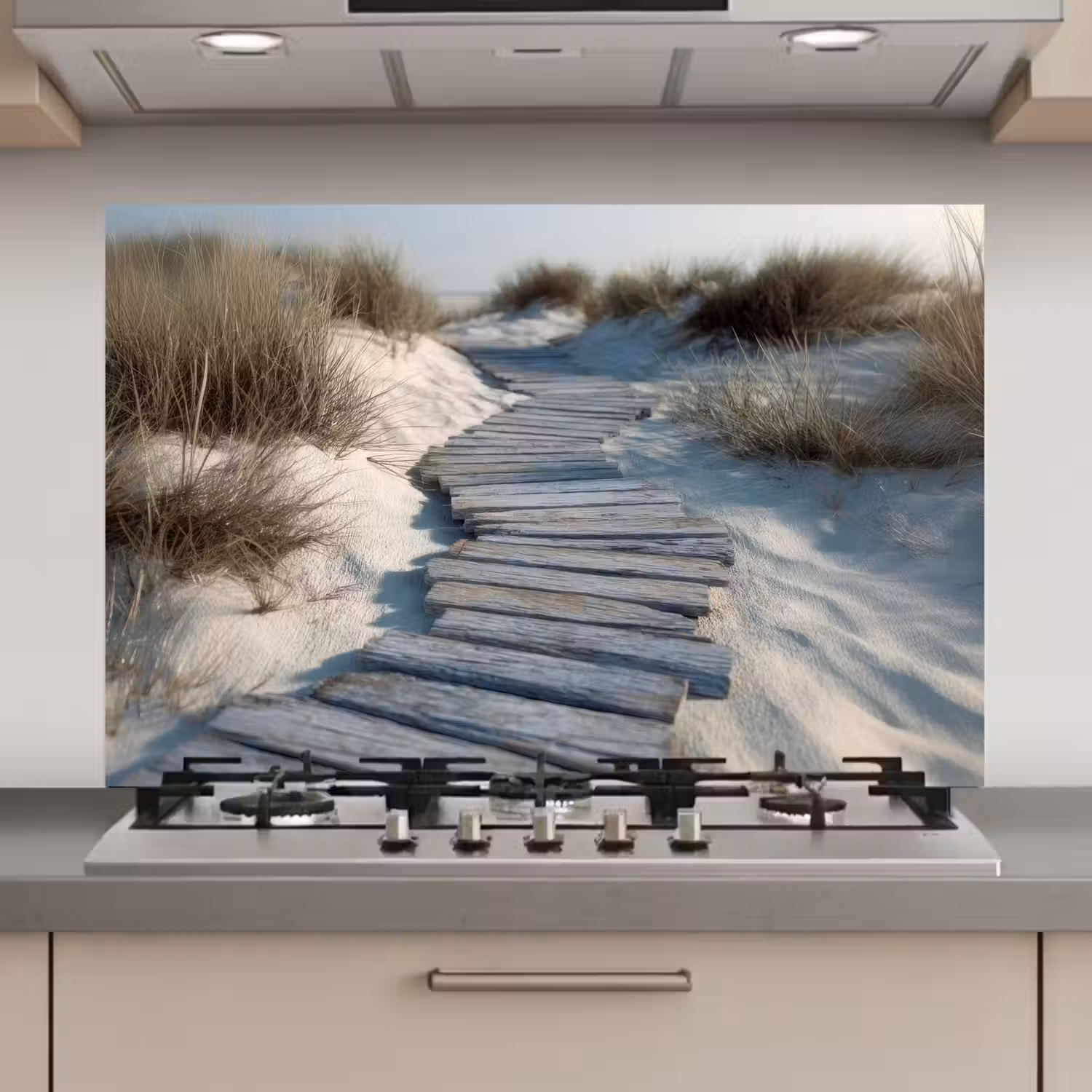 Pad - Planken - Duinen - Gras keuken achterwand spatscherm klein -3d_website