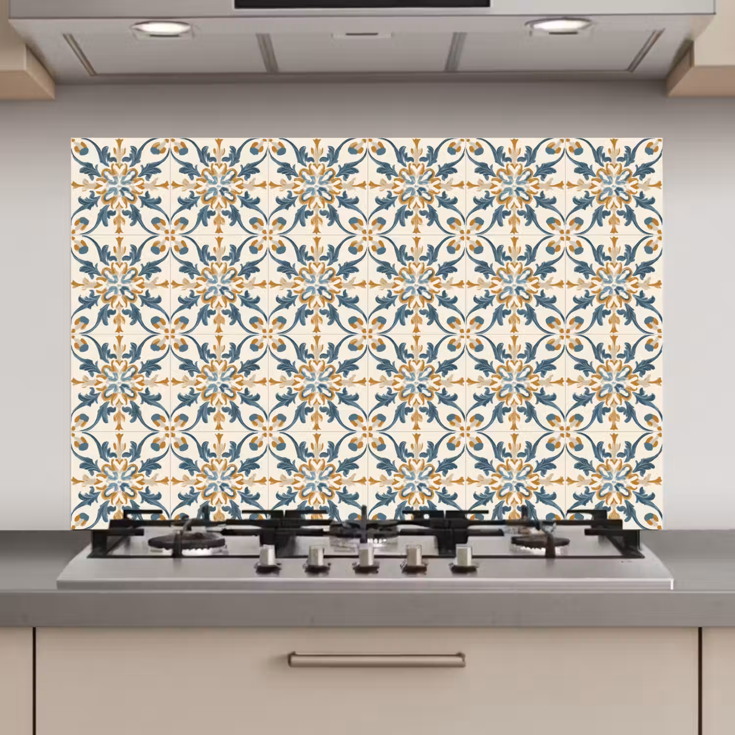 Patroon - Klassiek - Kleurrijk keuken achterwand spatscherm klein 900 -3d_website