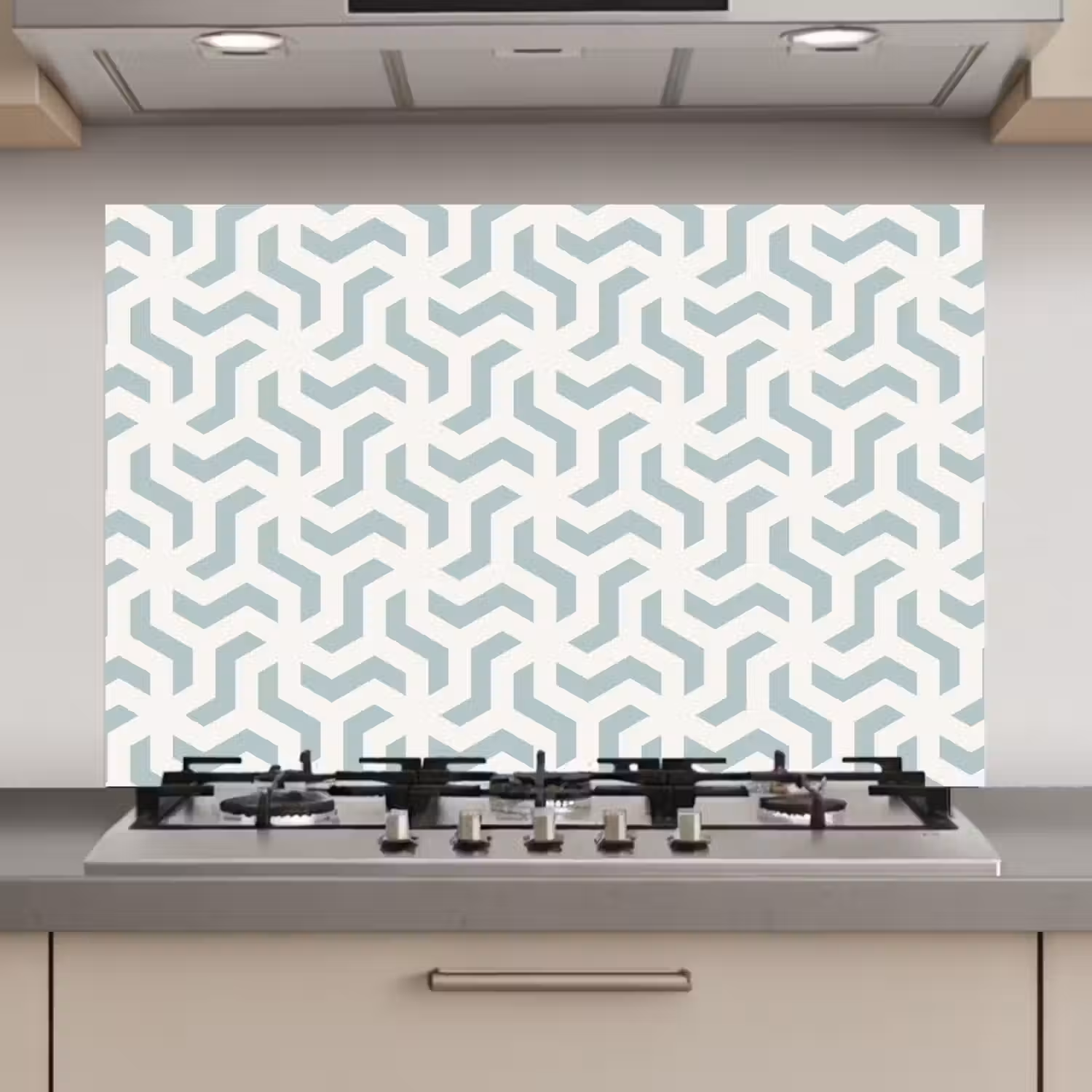 Patronen - Abstract - Groen - Geometrie keuken achterwand spatscherm klein 900 -3d_website