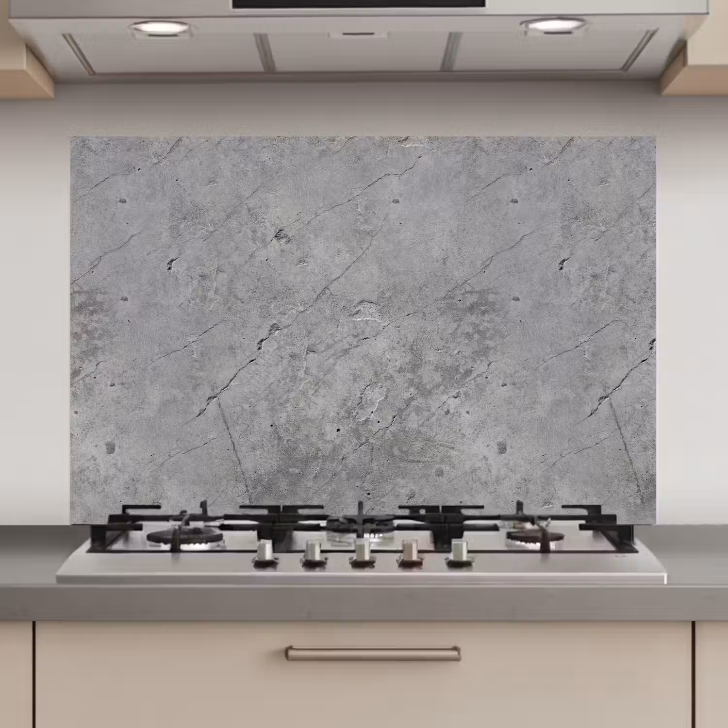 Patronen - Beton - Oud keuken achterwand spatscherm klein 900 -3d_website