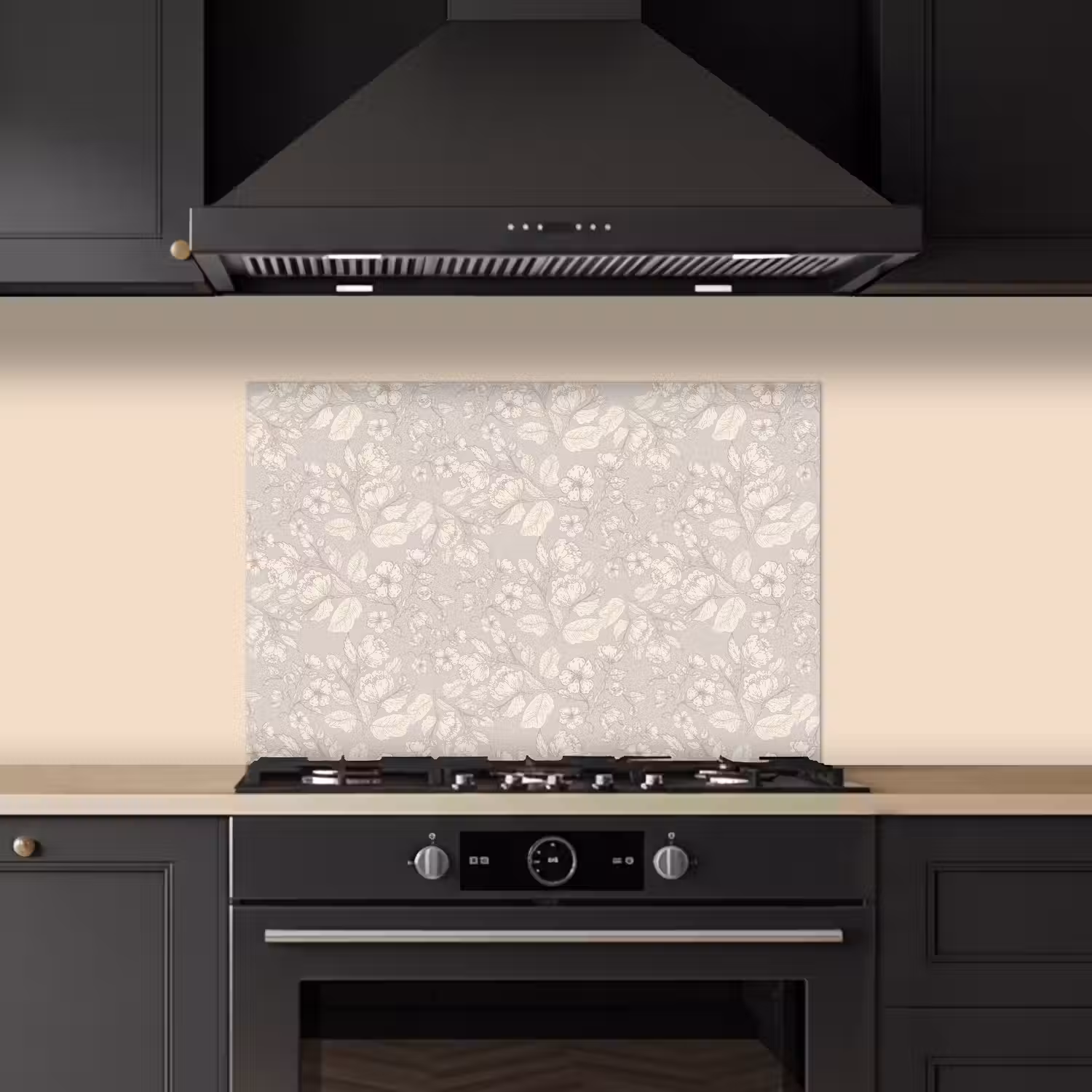 Pioenrozen - Bloesem - Bessen keuken achterwand spatscherm klein 900 -sfeer1