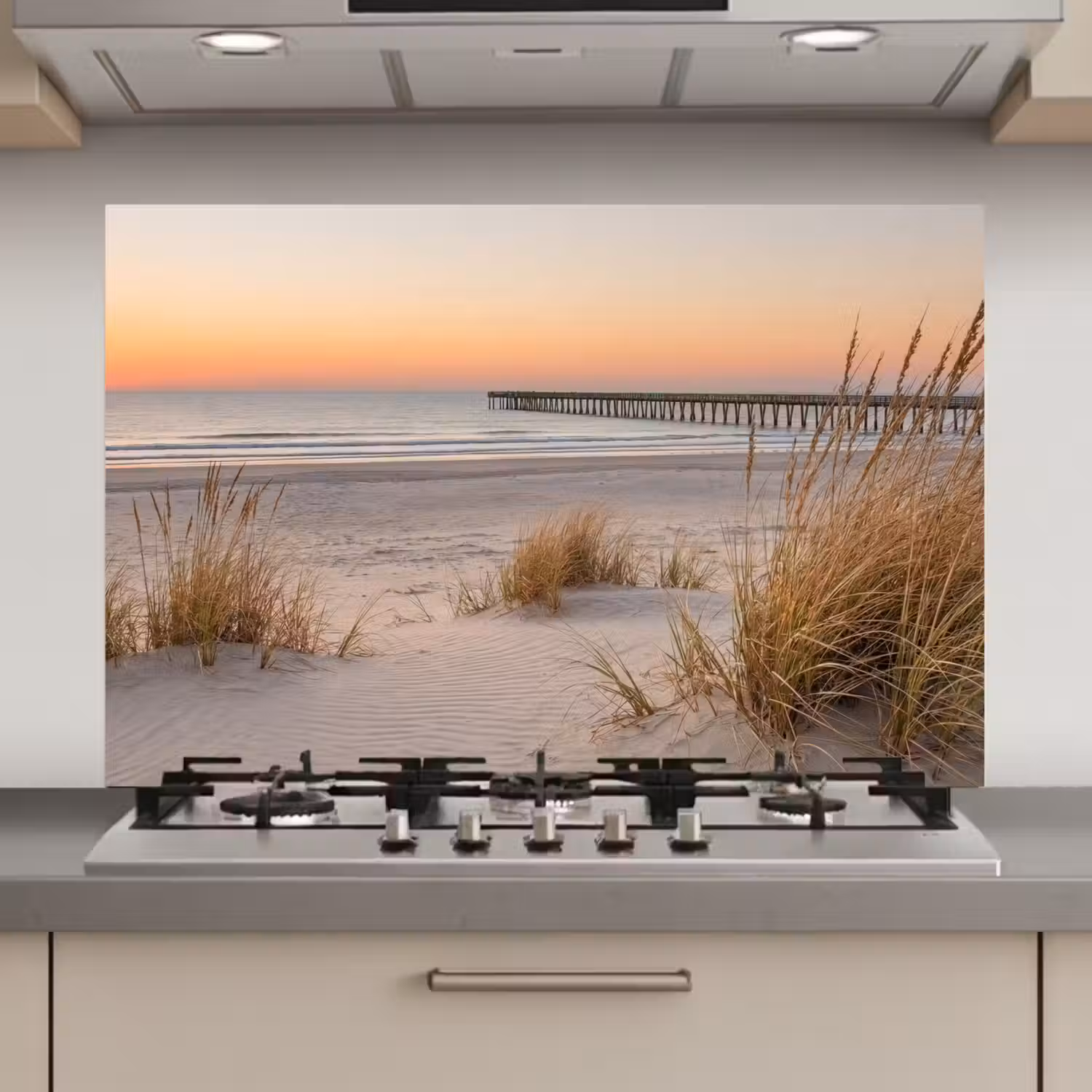 Pier - Zonsondergang - Strand keuken achterwand spatscherm klein -3d_website