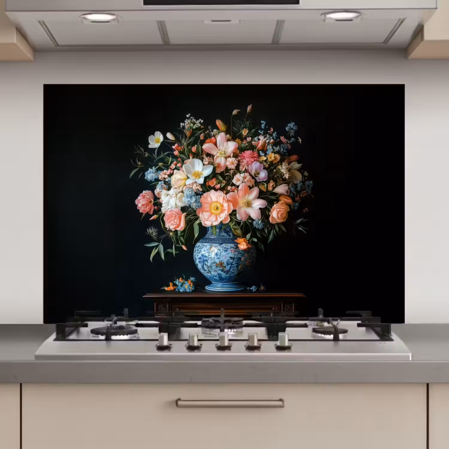 Roze - Bloemen - Vaas - Kleuren keuken achterwand spatscherm klein -3d_website