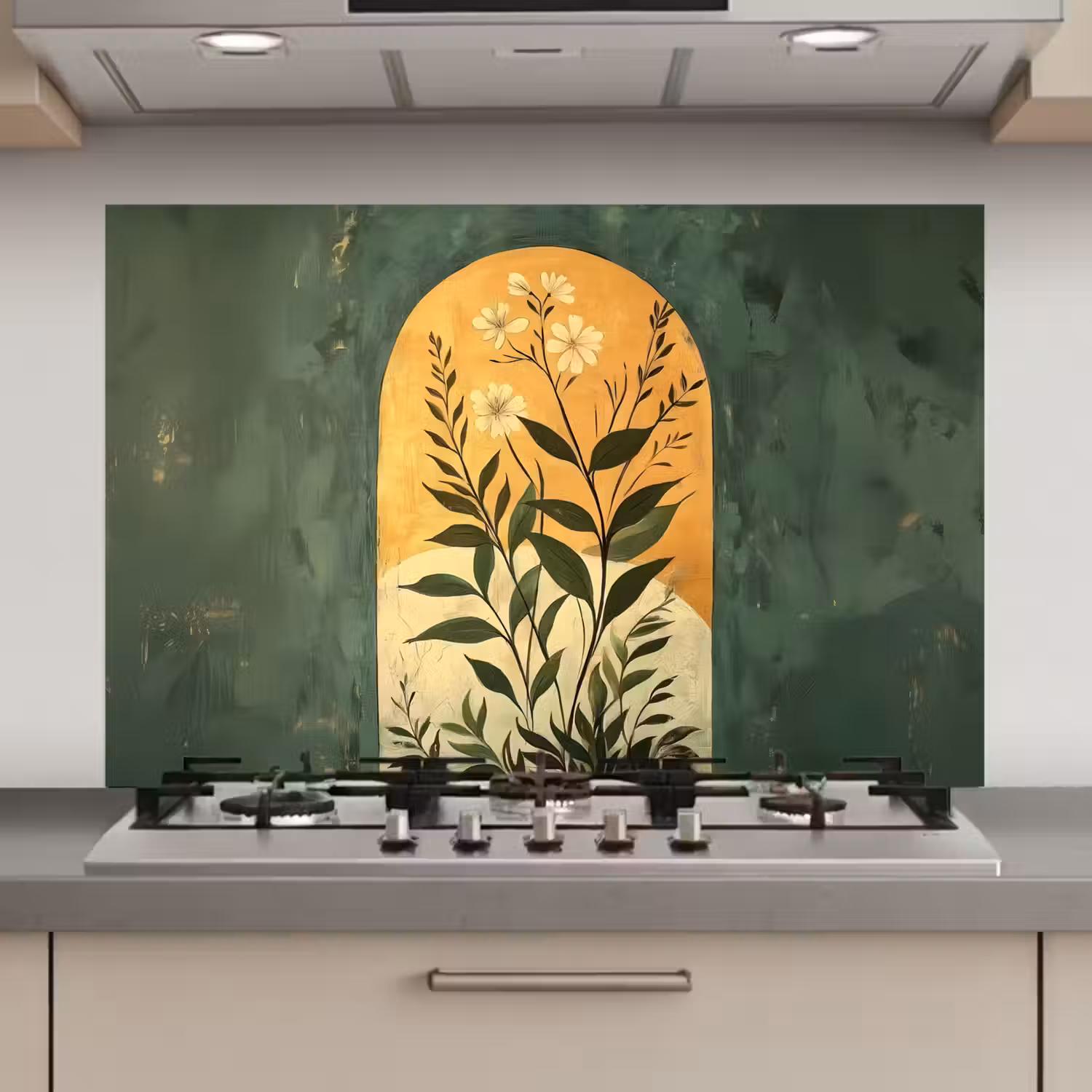 Plant - Bloemen - Wit keuken achterwand spatscherm klein -3d_website