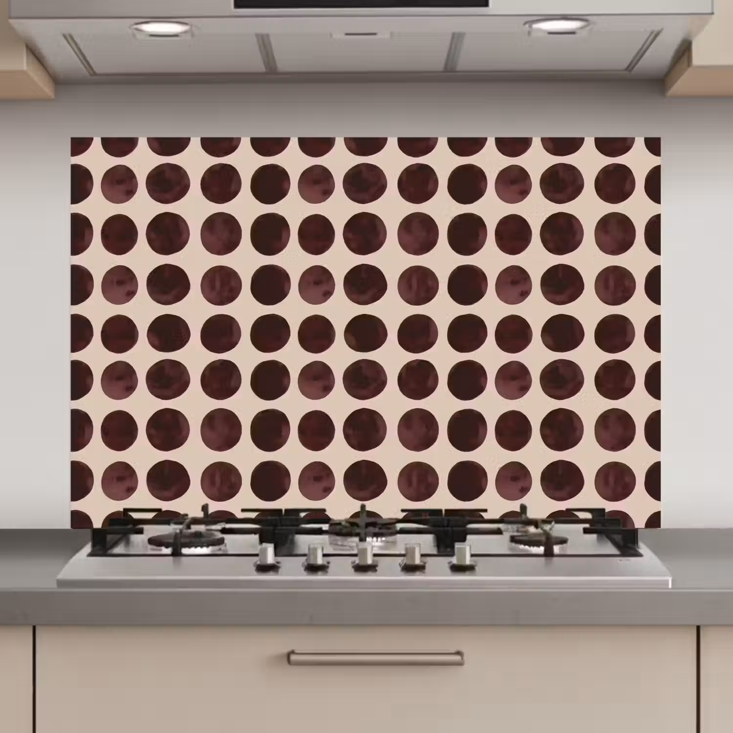 Stippen - Patroon - Bruin keuken achterwand spatscherm klein 900 -3d_website