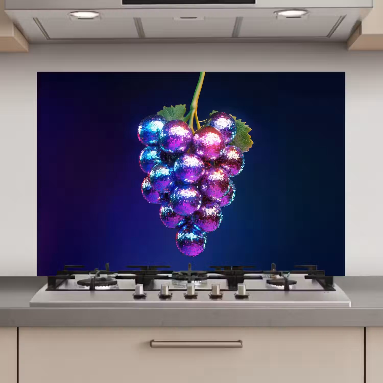 Paars - Disco - Feest - Druif keuken achterwand spatscherm klein -3d_website