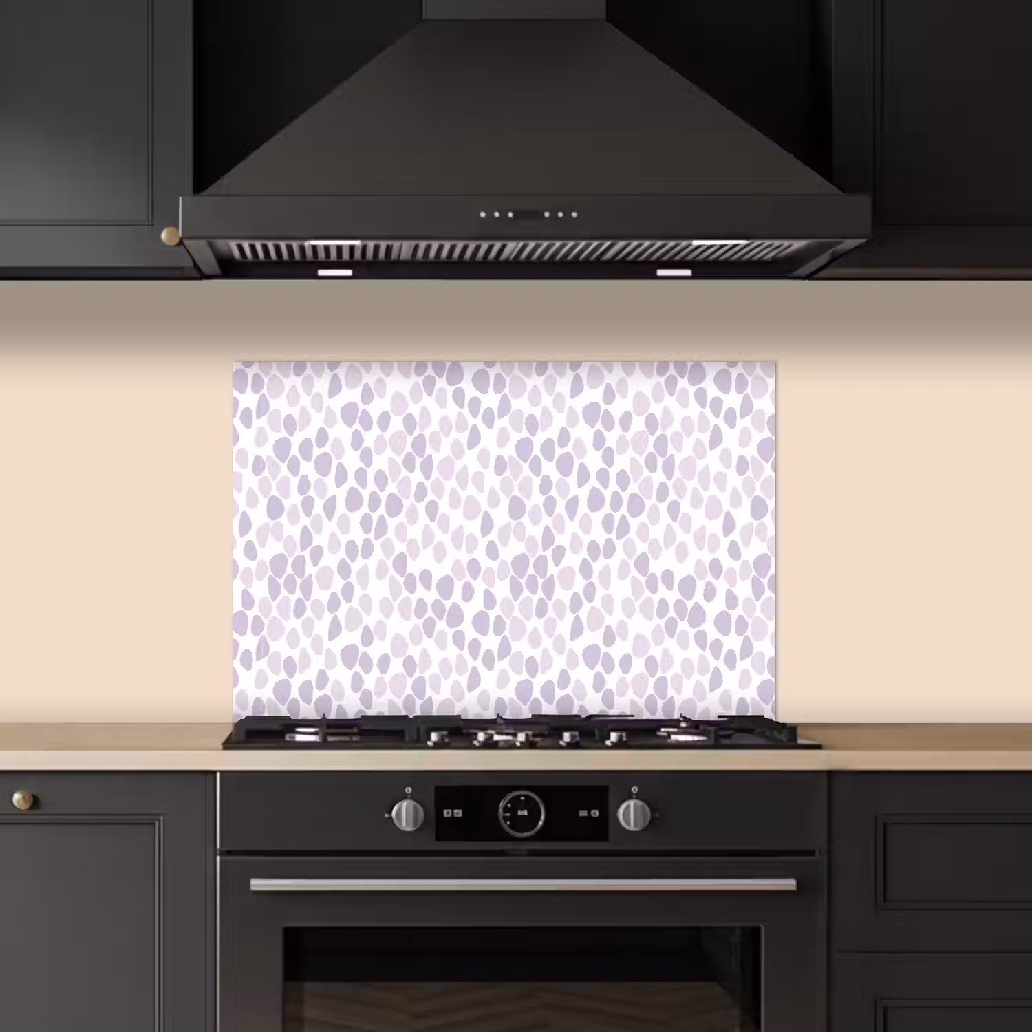 Paars - Vormen - Patroon keuken achterwand spatscherm klein 900 -sfeer1