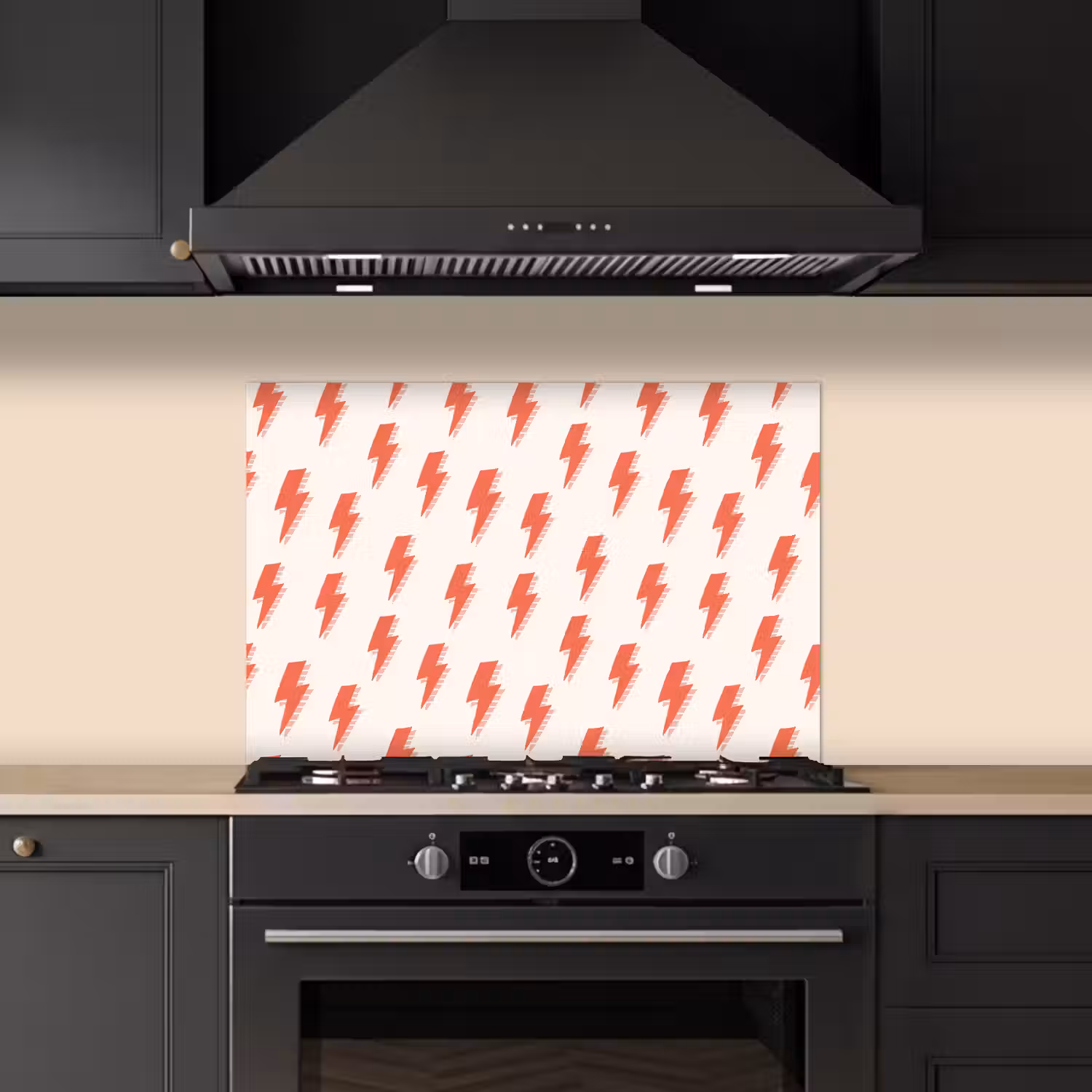 Rood - Bliksem - Roze keuken achterwand spatscherm klein 900 -sfeer1