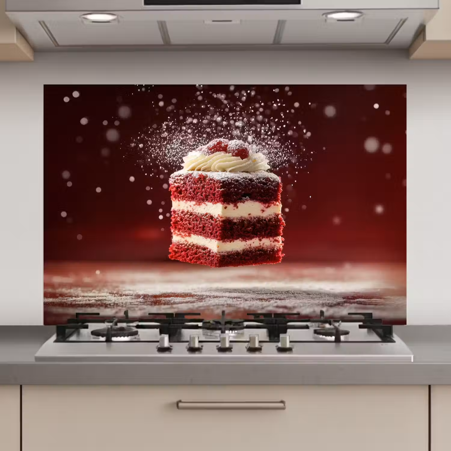 Rode - Velvet - Taart - Eten keuken achterwand spatscherm klein -3d_website