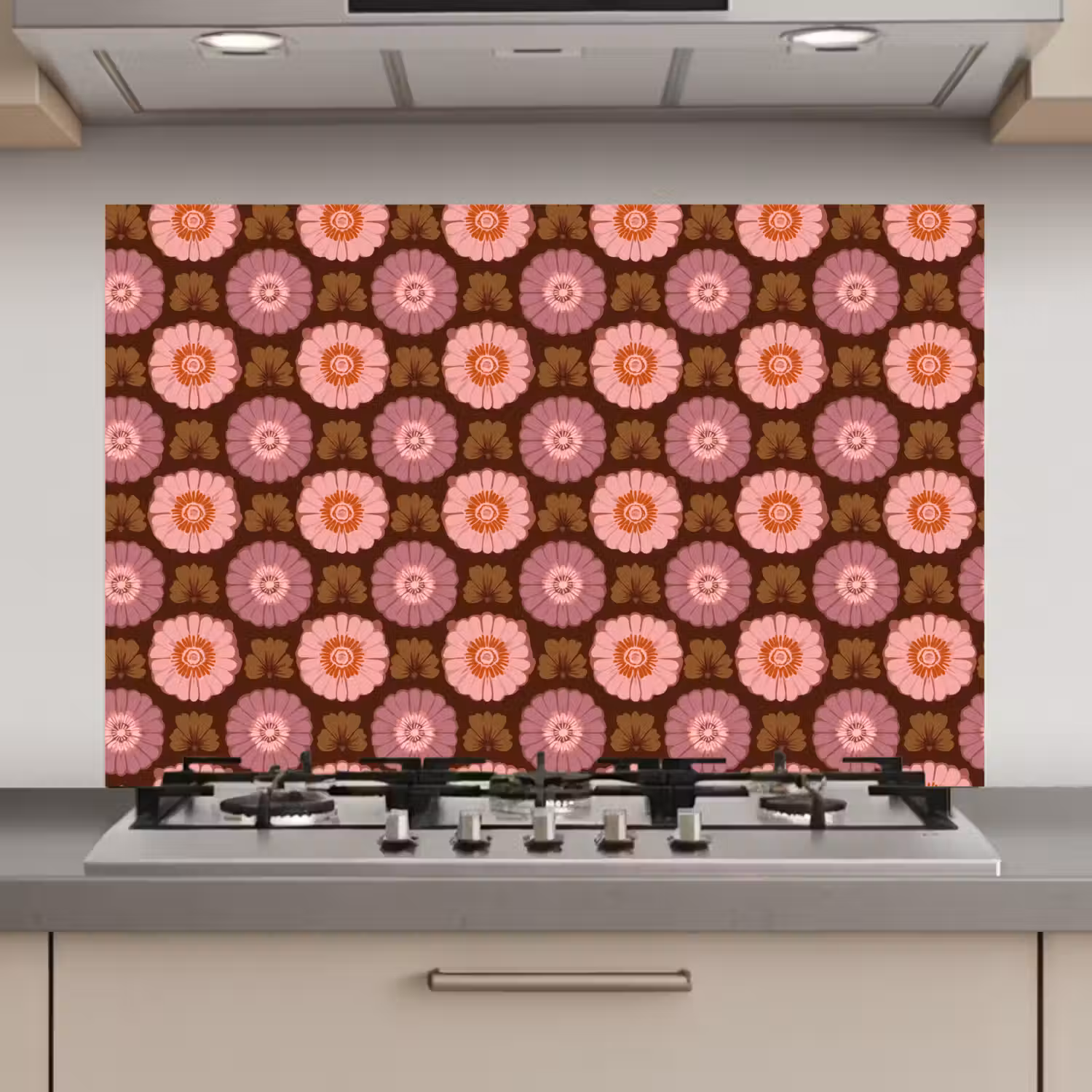 Retro - Madelief - Roze keuken achterwand spatscherm klein 900 -3d_website