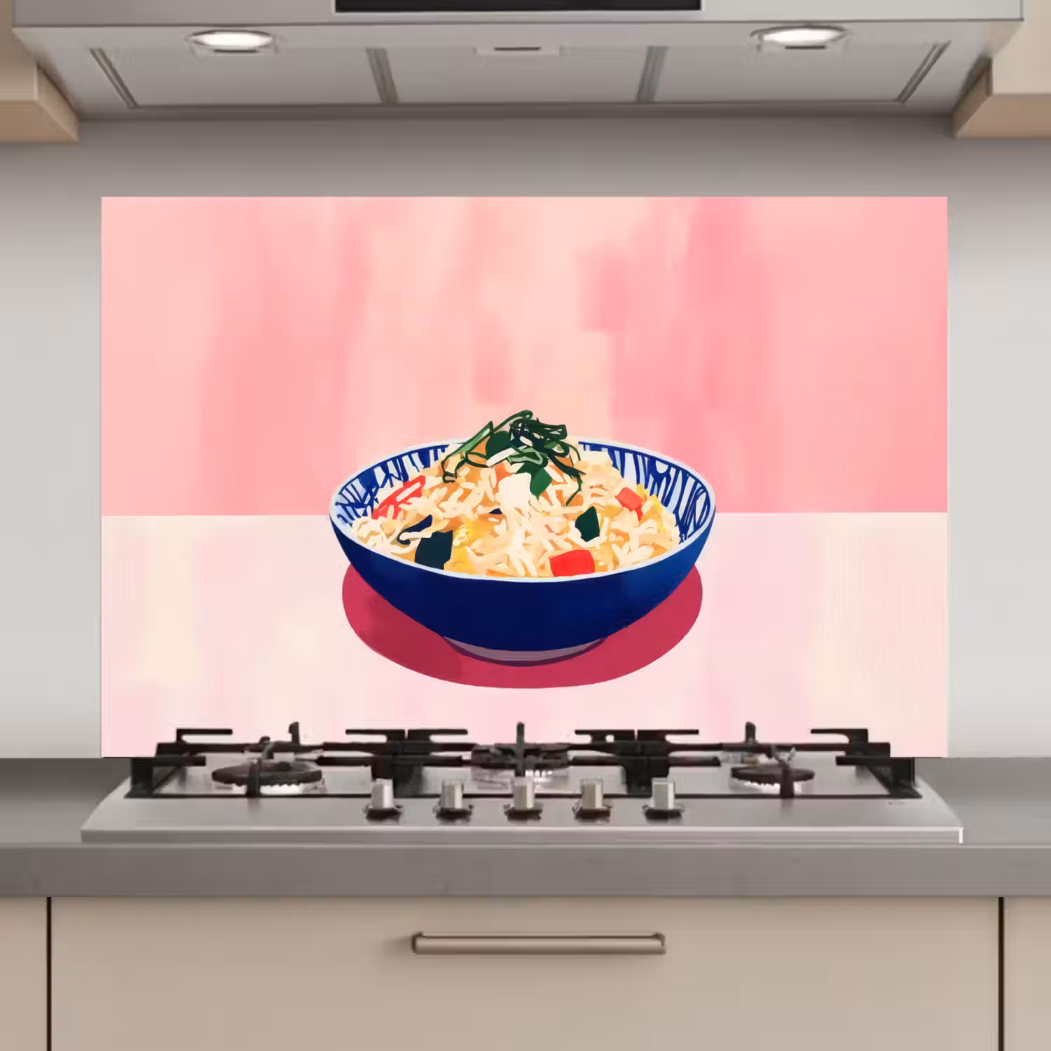 Rijst - Illustratie - Kom - Groente keuken achterwand spatscherm klein -3d_website