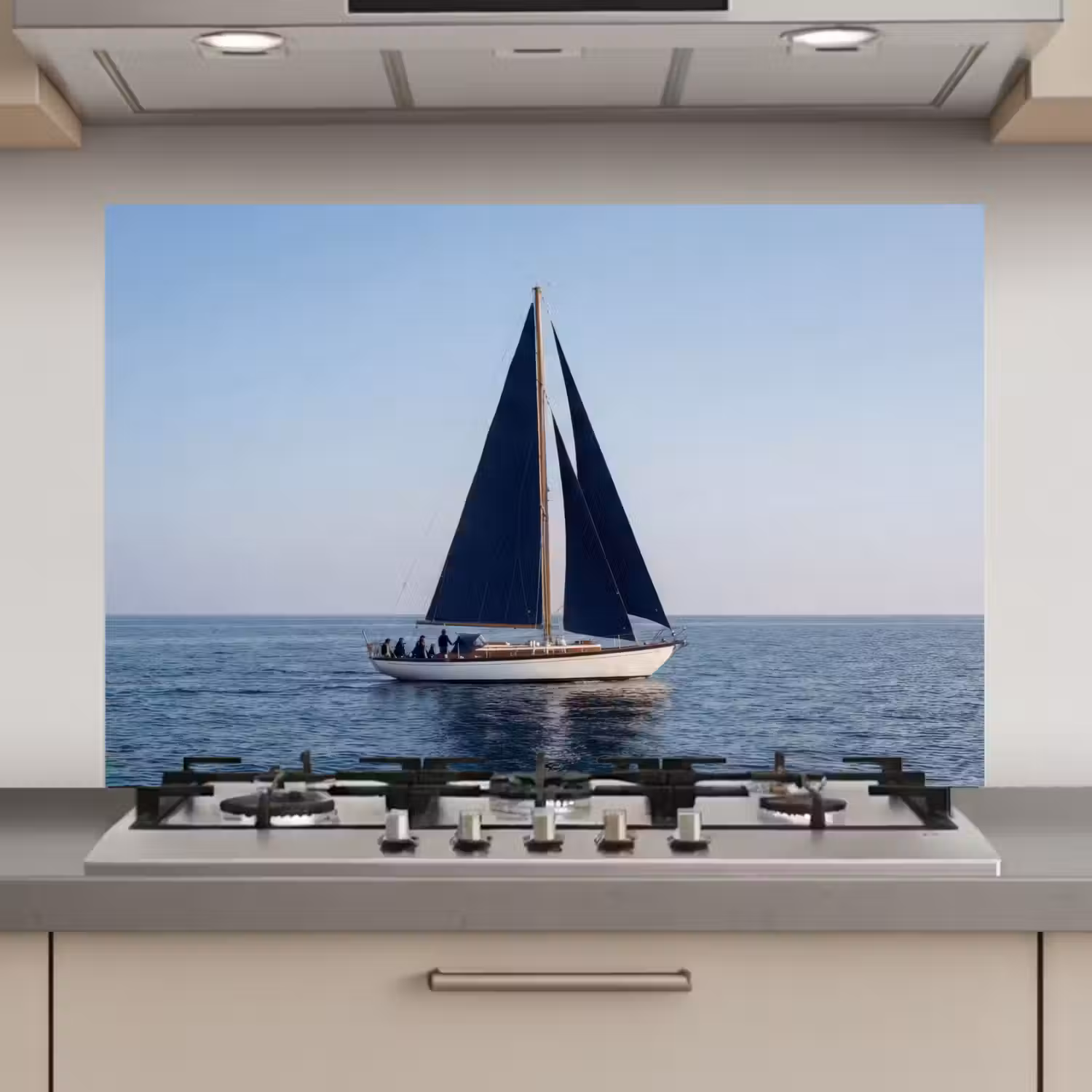 Zeilboot - Zee - Blauw keuken achterwand spatscherm klein -3d_website