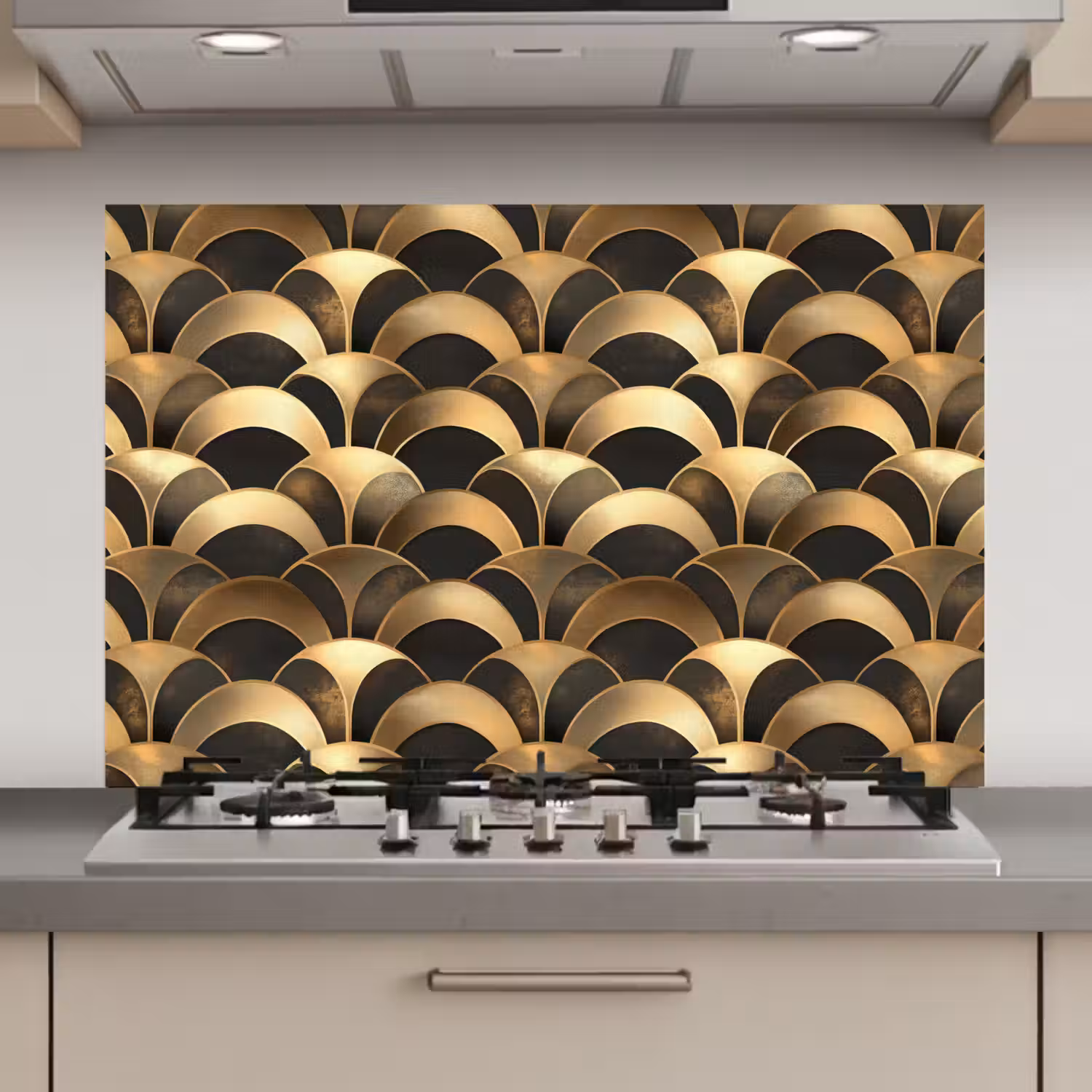 Schubben - Structuur - Goud keuken achterwand spatscherm klein 900 -3d_website