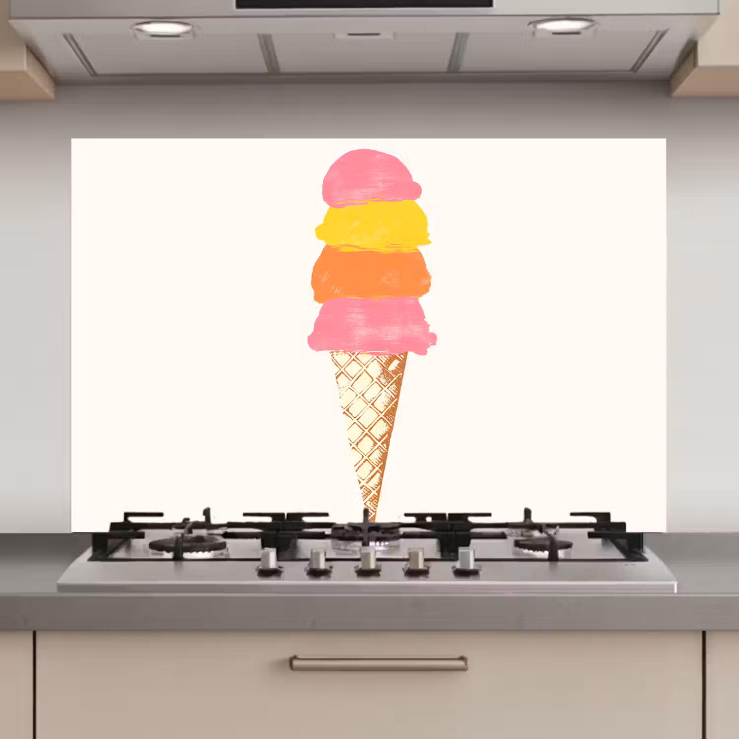 Schepijs - Hoorntje - Illustratie - Minimalistisch keuken achterwand spatscherm klein -3d_website