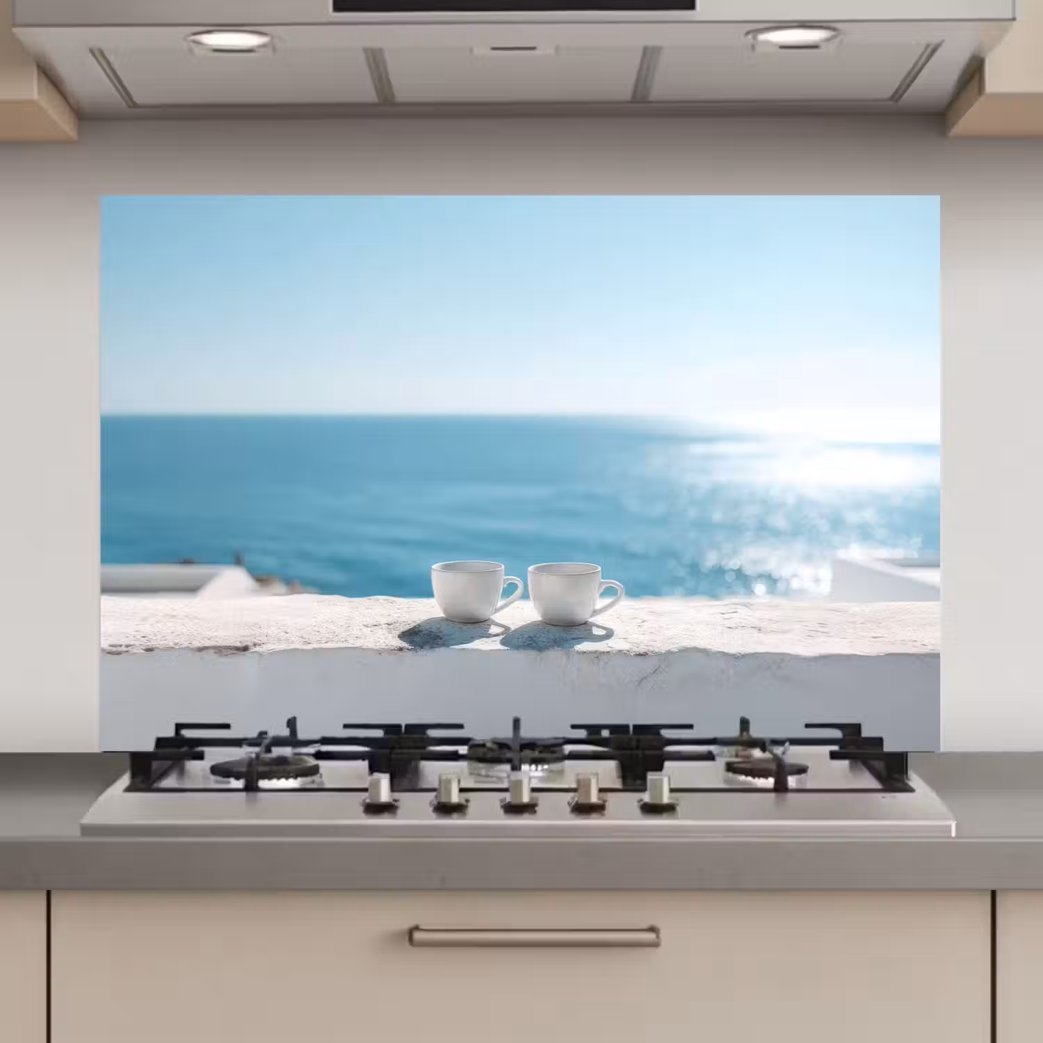 Zee - Koffiekopjes - Zomers keuken achterwand spatscherm klein -3d_website
