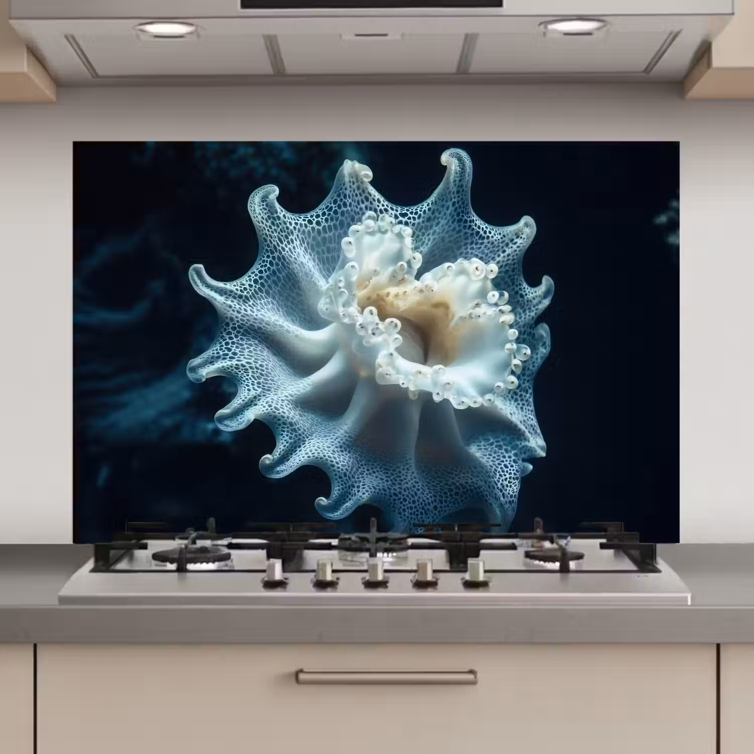Zeewezen - Wit - Golven - Water keuken achterwand spatscherm klein -3d_website