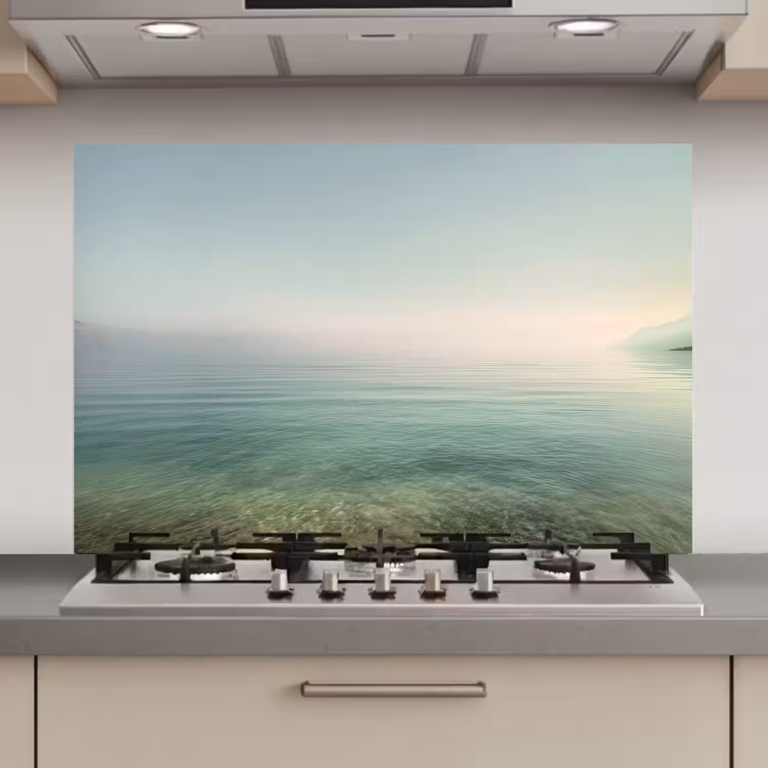 Zee - Horizon - Blauw - Mist keuken achterwand spatscherm klein -3d_website