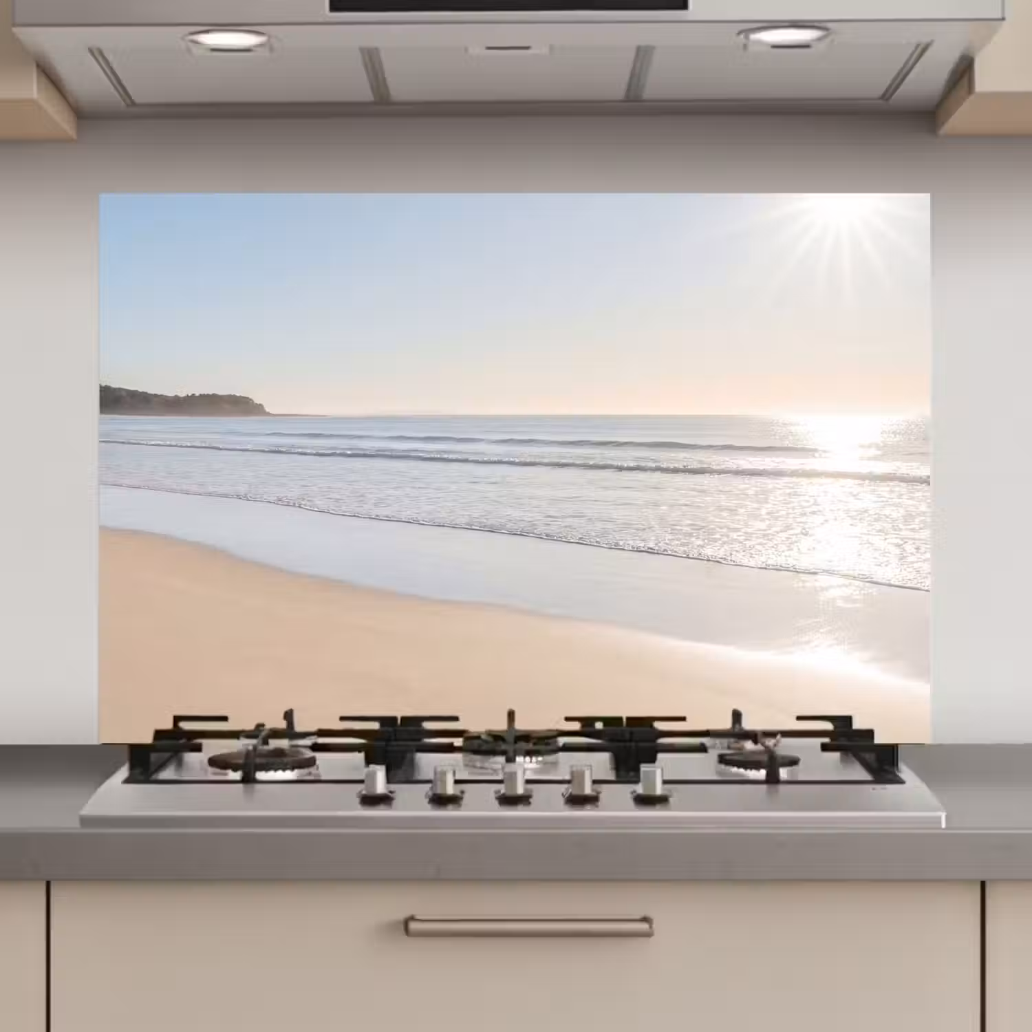 Zee - Zon - Zand keuken achterwand spatscherm klein -3d_website