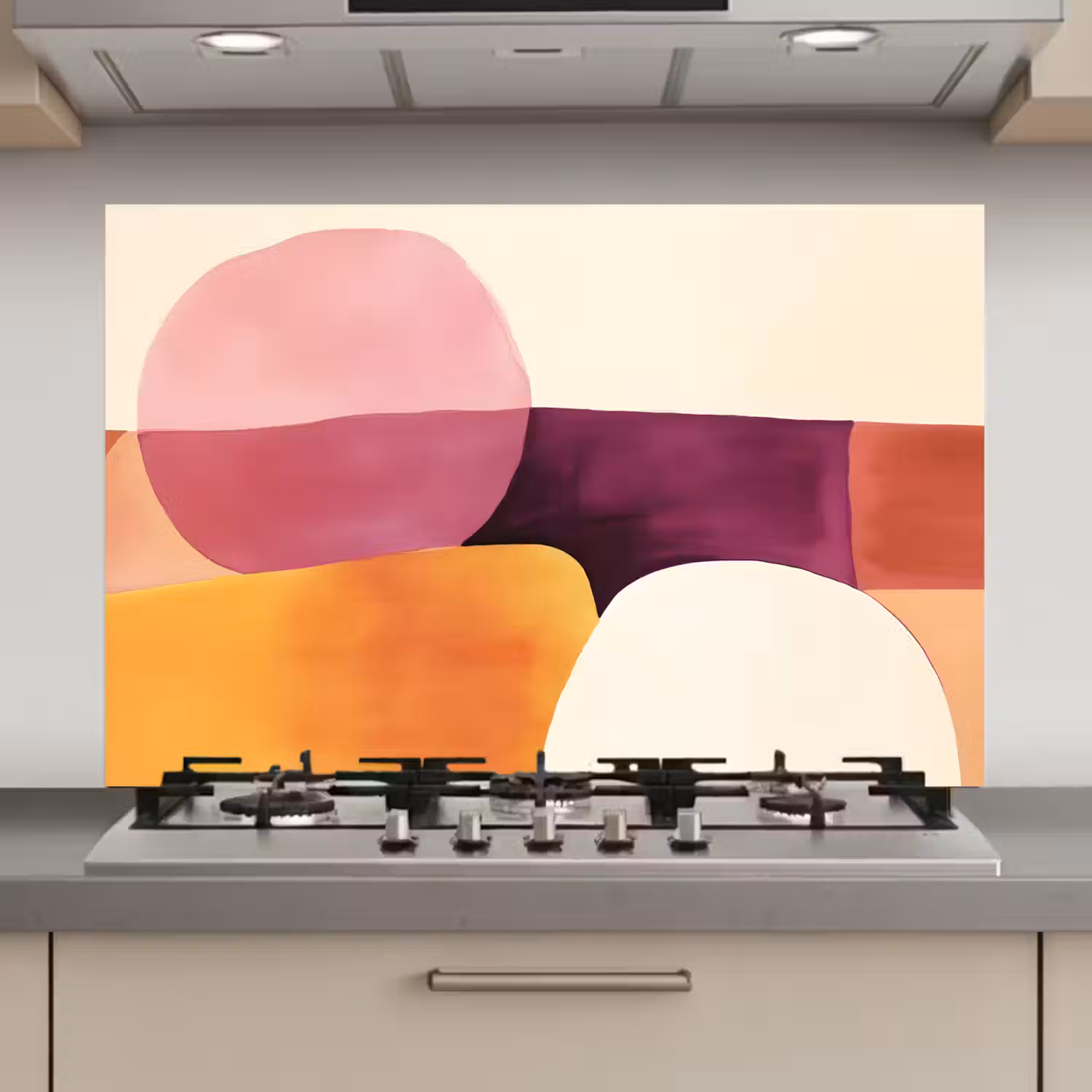 Vormen - Abstract - Kleurrijk keuken achterwand spatscherm klein -3d_website