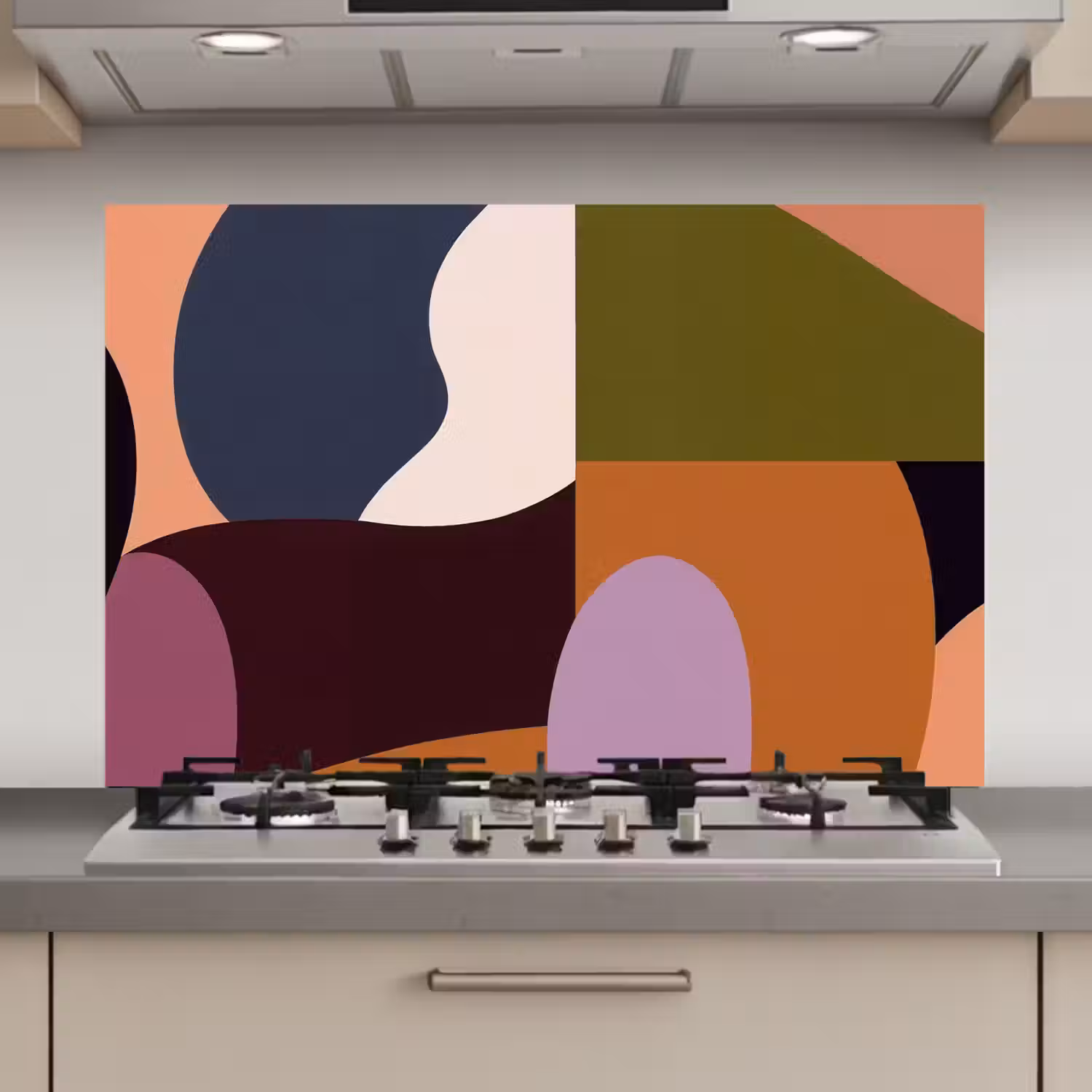 Vormen - Abstract - Kleuren - Vierkant keuken achterwand spatscherm klein -3d_website