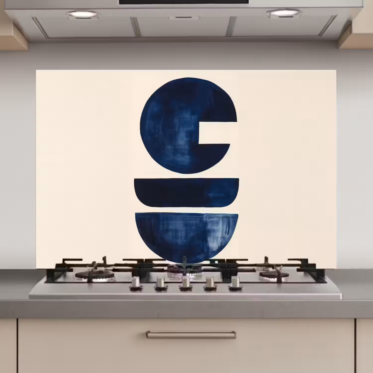 Vormen - Blauw - Abstract keuken achterwand spatscherm klein -3d_website