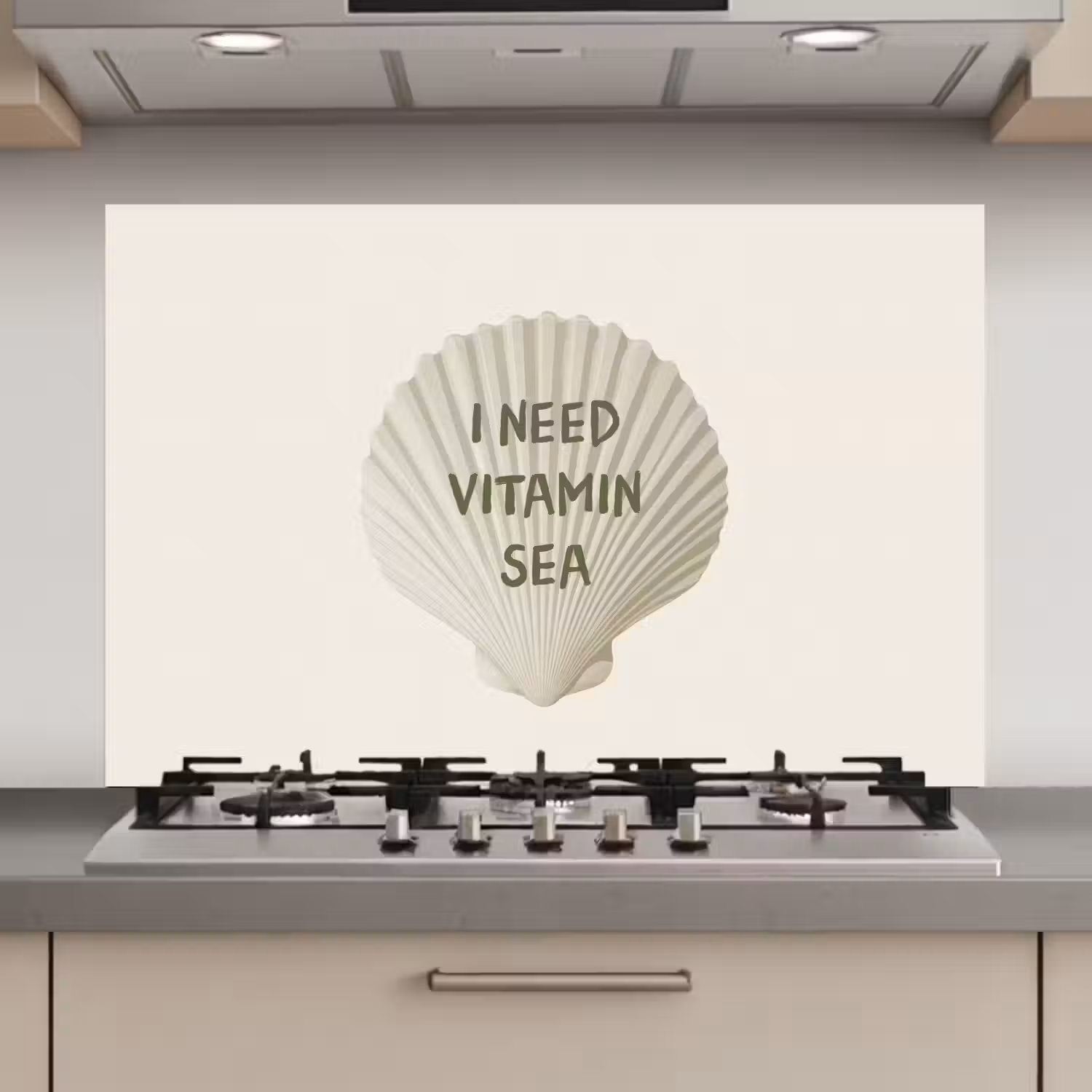 Schelp - Quote - Groen keuken achterwand spatscherm klein -3d_website