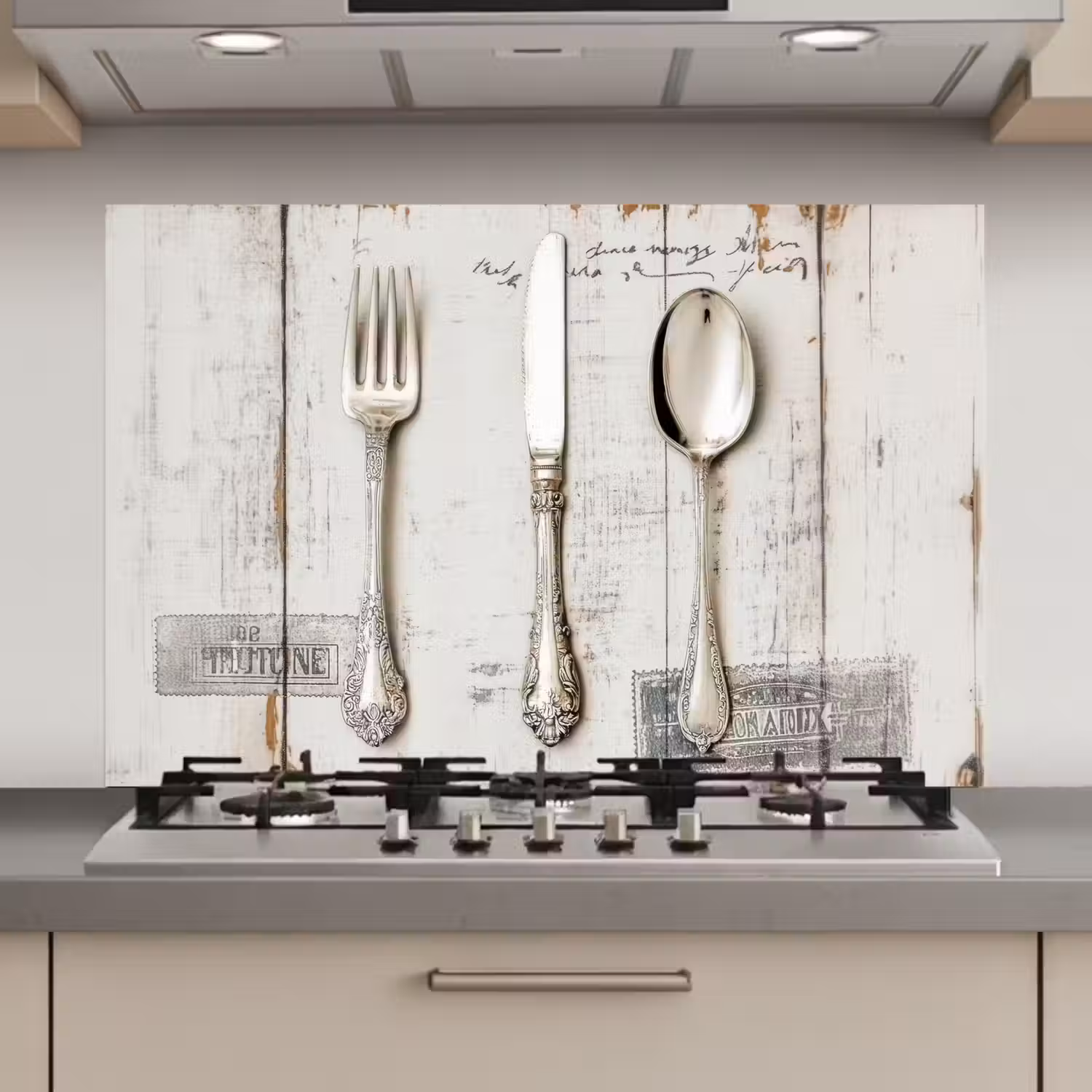 Zilver - Bestek - Hout keuken achterwand spatscherm klein -3d_website