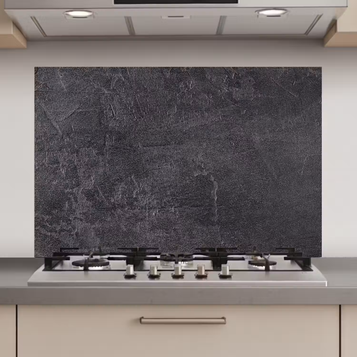 Leisteen - Beton - Natuursteen - Grijs - Industrieel keuken achterwand spatscherm klein -3d_website