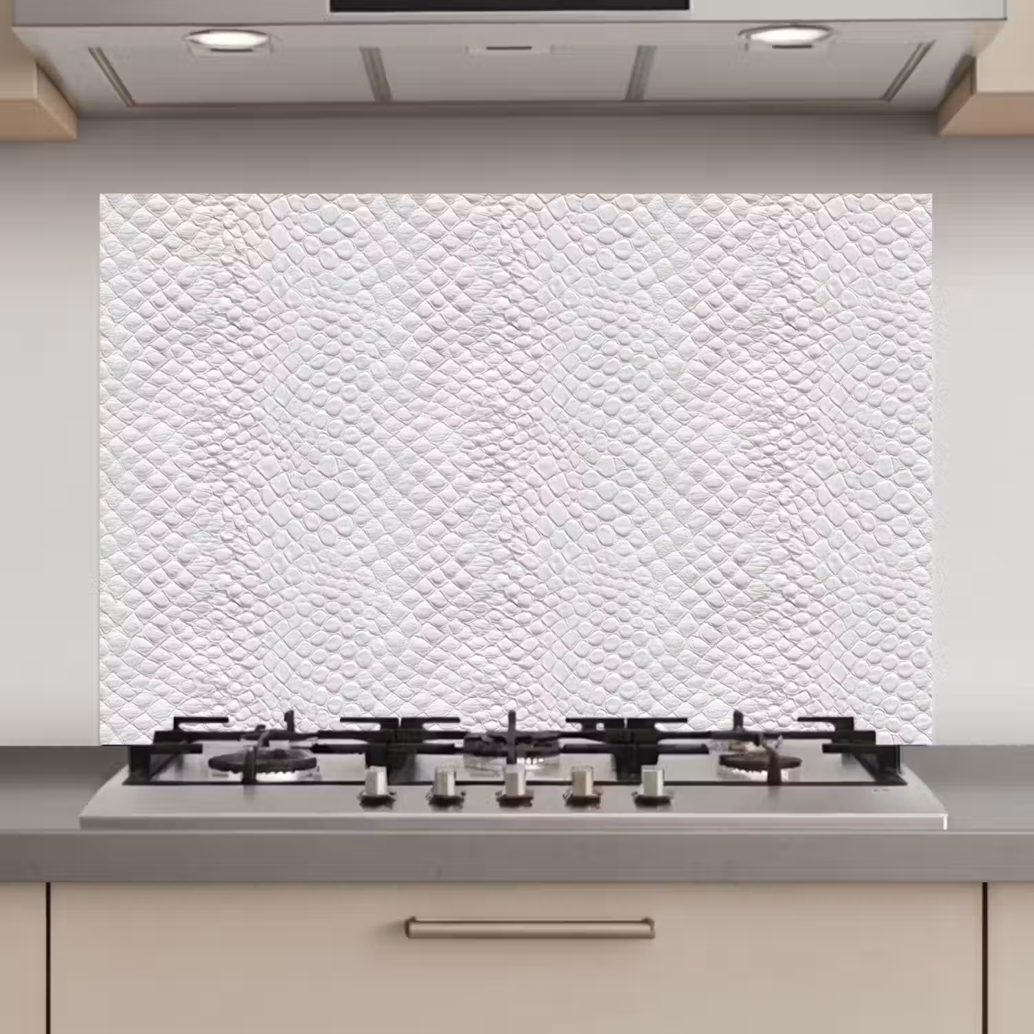 Slang - Patroon - Wit keuken achterwand spatscherm klein 900 -3d_website
