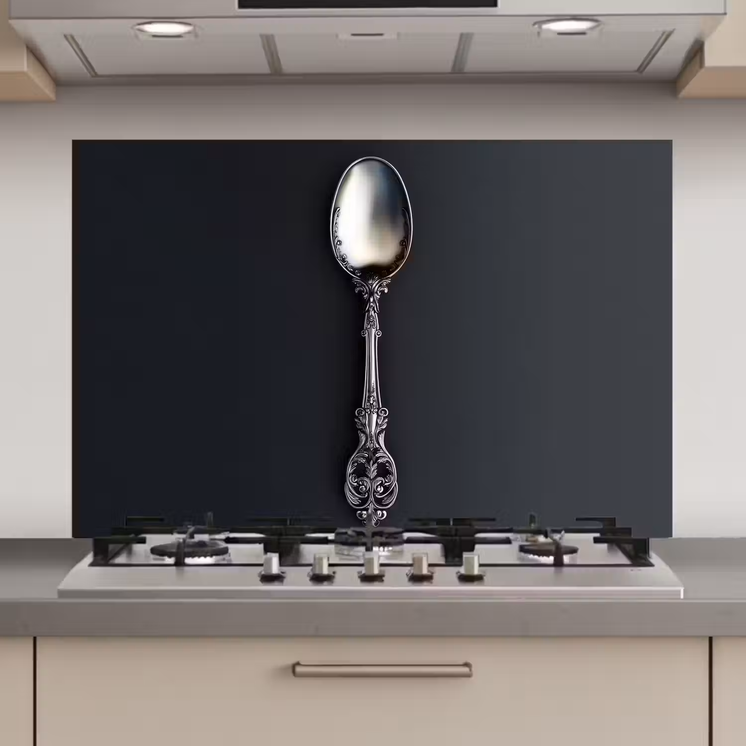 Lepel - Zilver - Metaal keuken achterwand spatscherm klein -3d_website