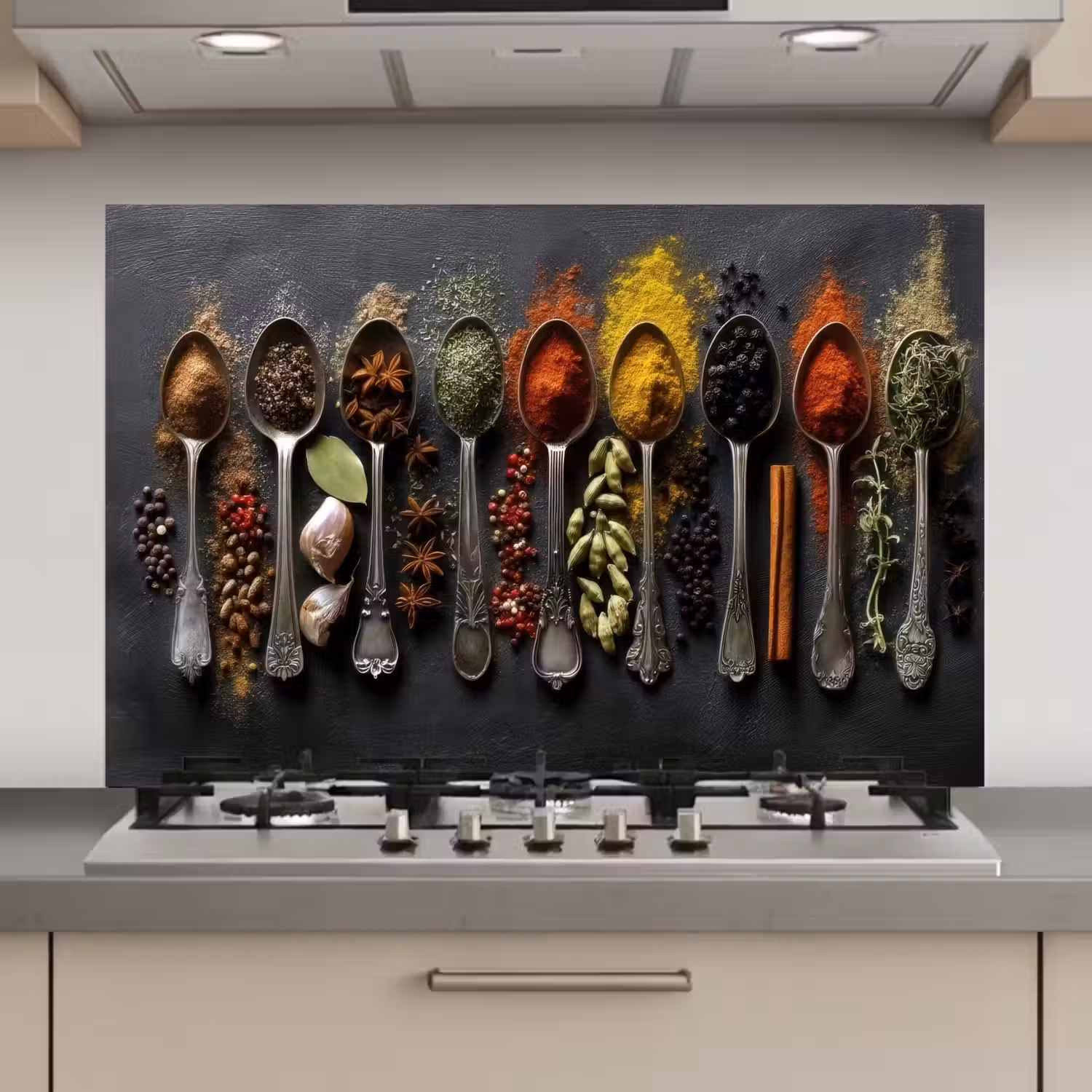 Lepels - Specerijen - Kaneel - Chili keuken achterwand spatscherm klein -3d_website