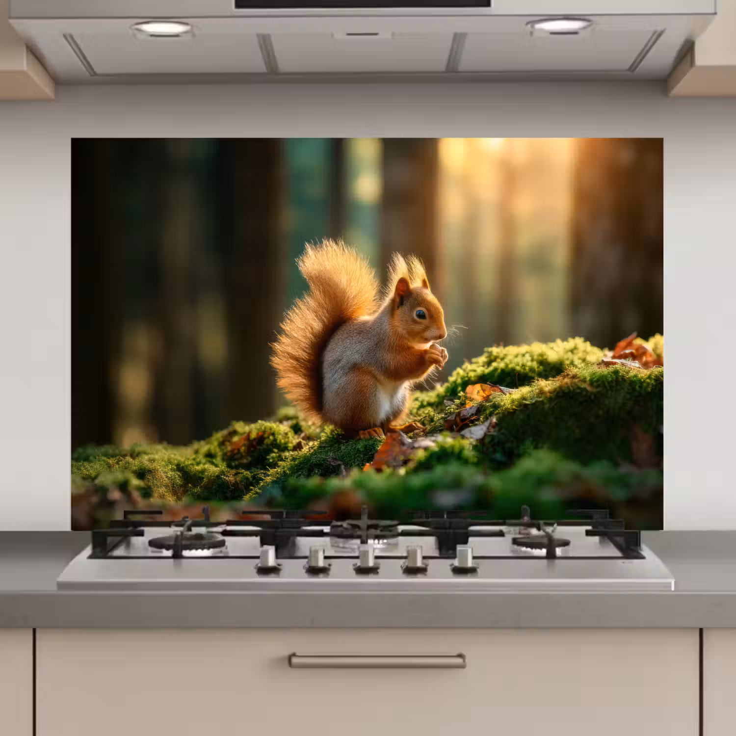 Eekhoorn - Nootje - Gras keuken achterwand spatscherm klein -3d_website