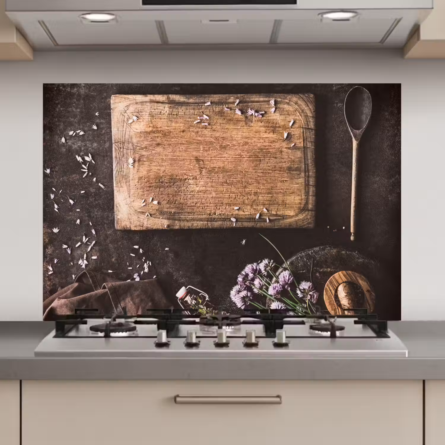 Stilleven met Snijplank keuken achterwand spatscherm klein -3d_website