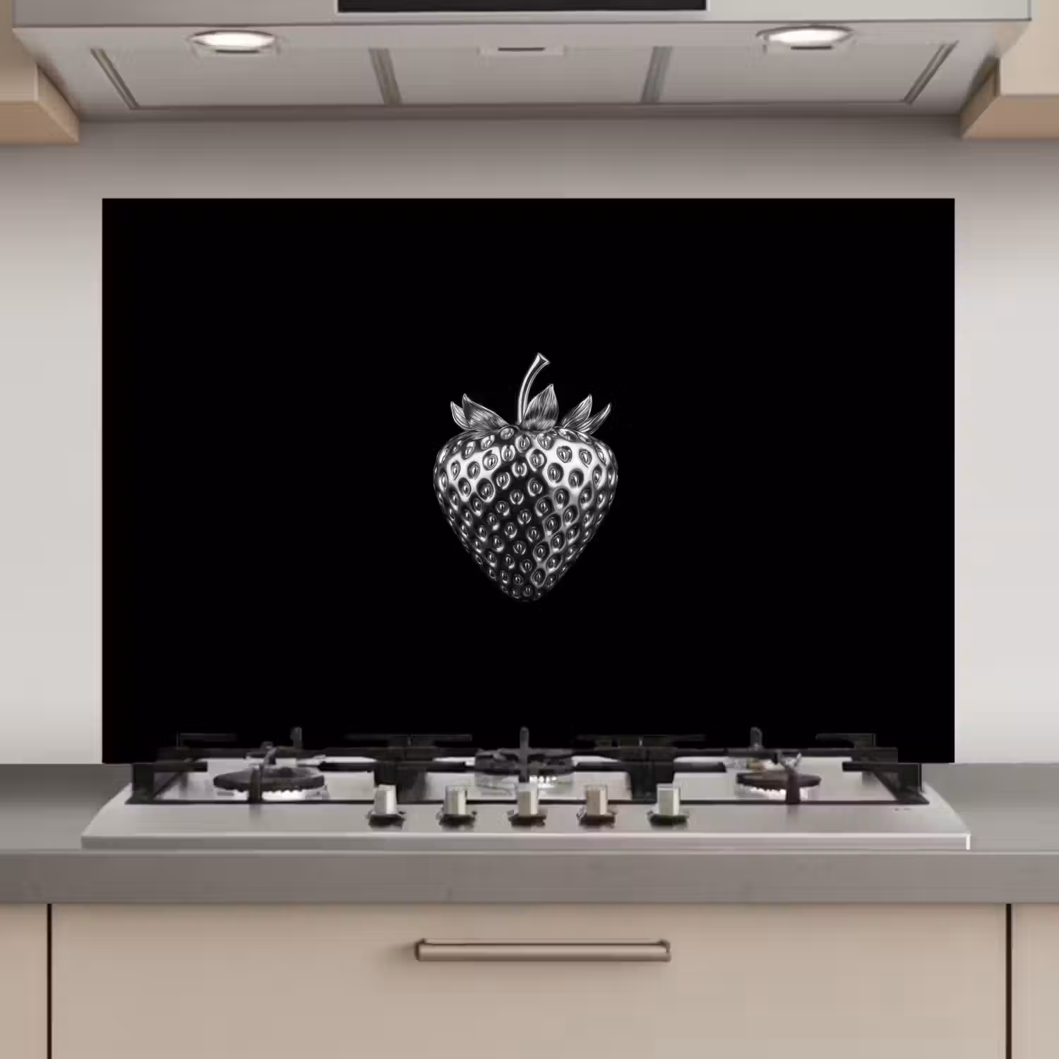 Aardbei - Zaadstructuur - Realistisch keuken achterwand spatscherm klein -3d_website
