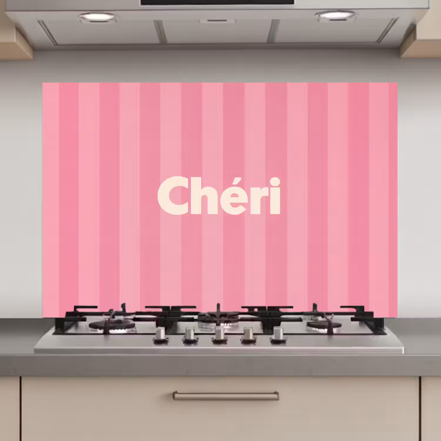 Gestreept - Roze - Chéri keuken achterwand spatscherm klein -3d_website